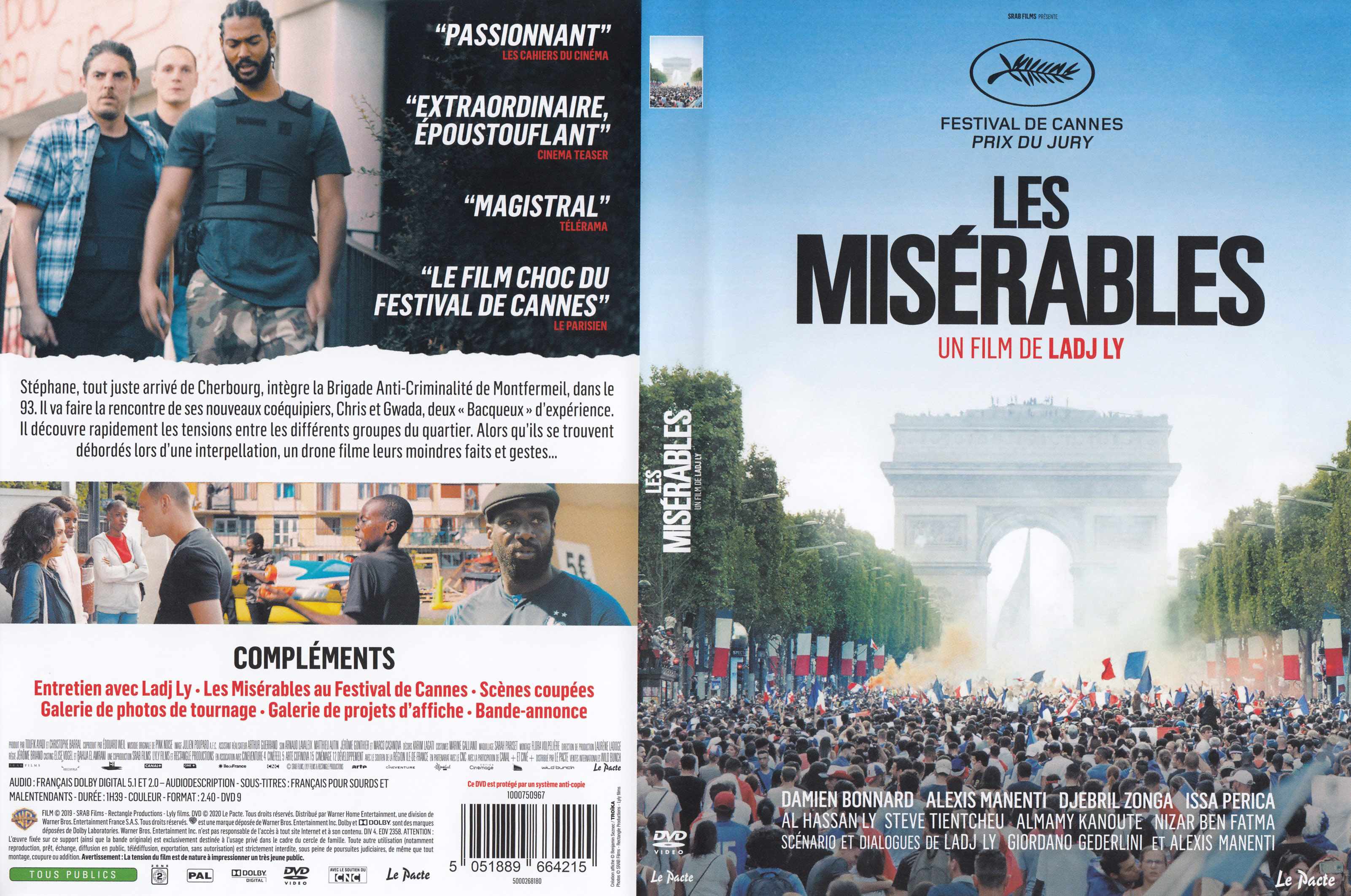Jaquette DVD Les miserables (2019)