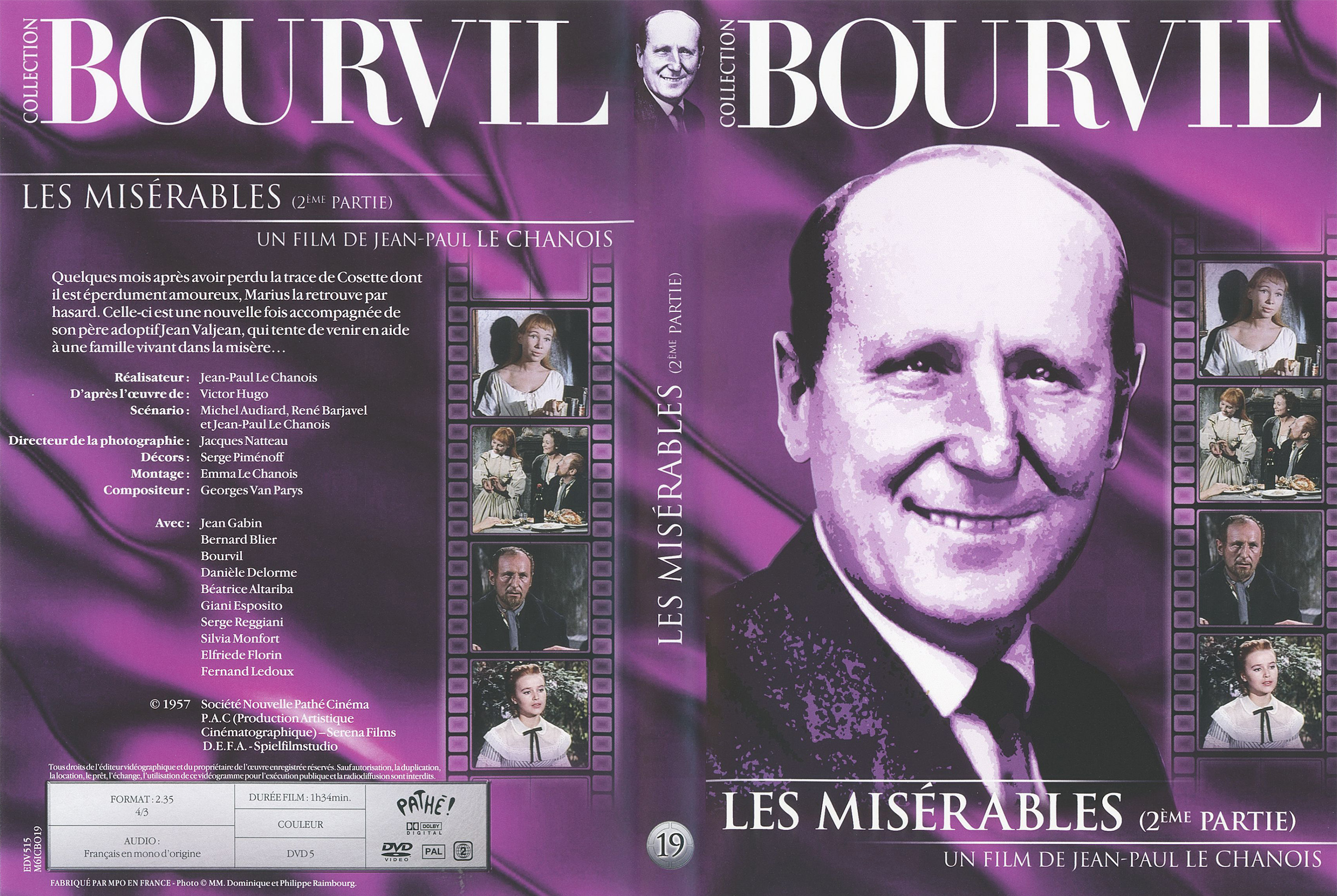 Jaquette DVD Les misrables (Gabin) 2 me poque v3