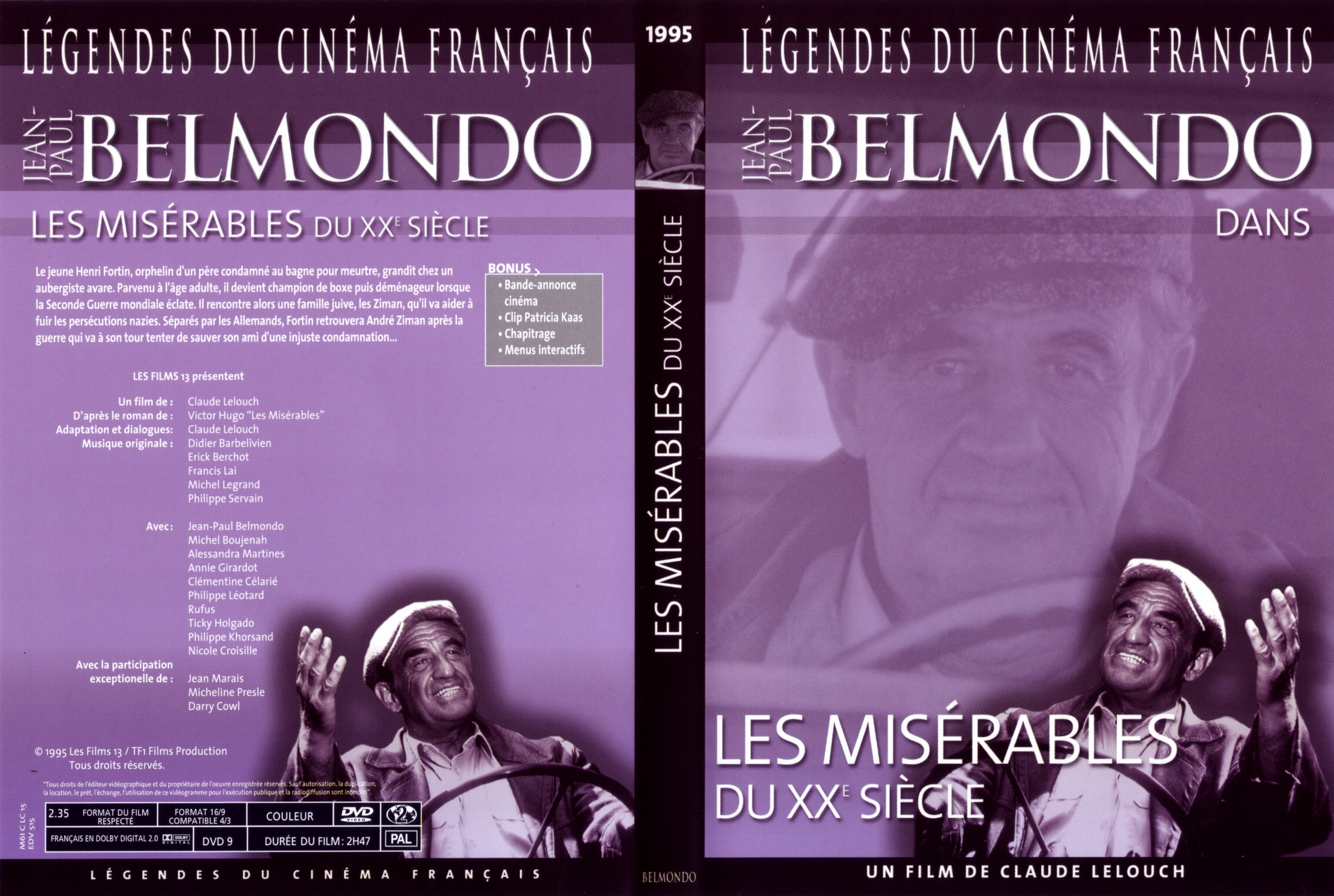 Jaquette DVD Les misrables (Lelouch)