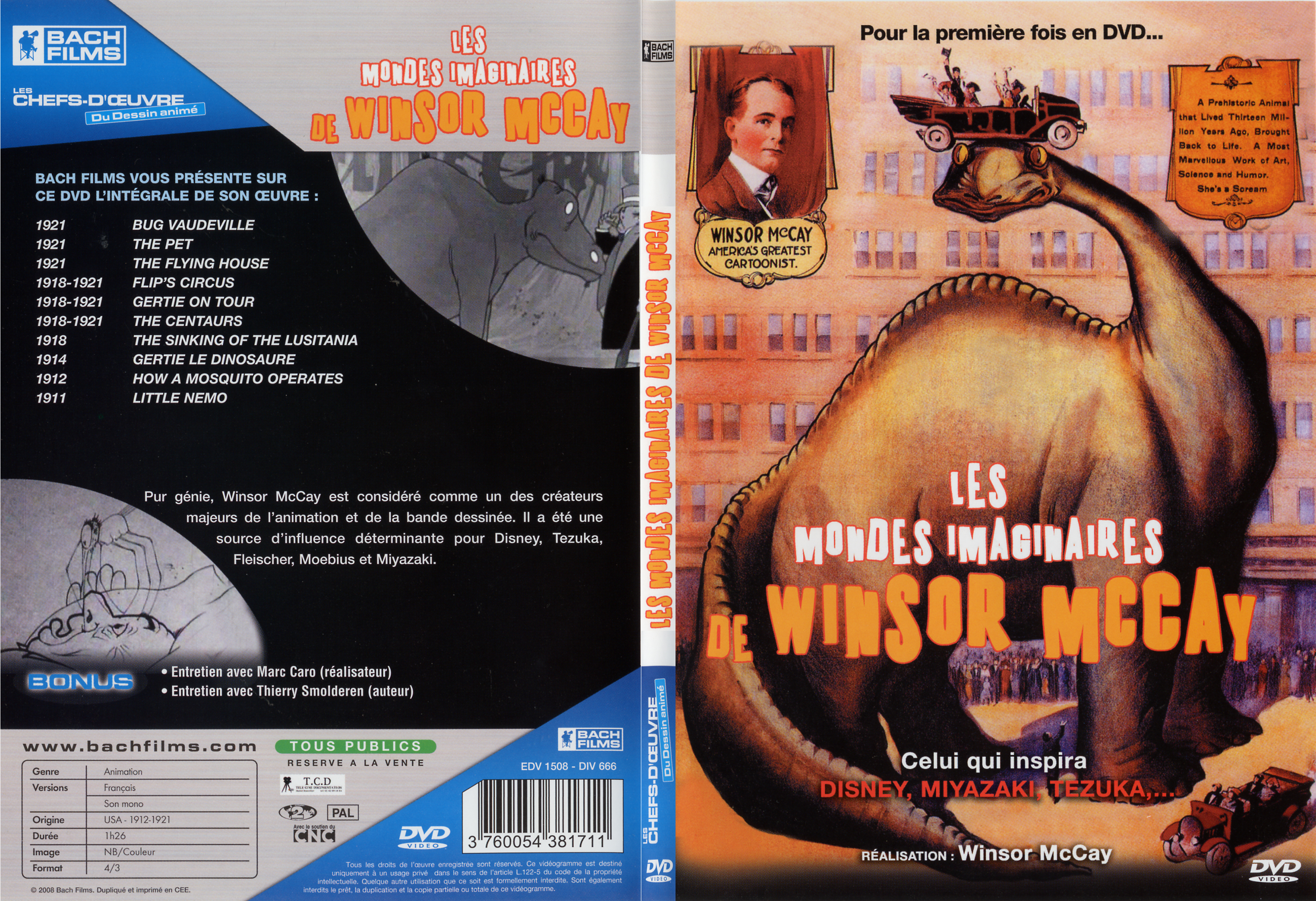 Jaquette DVD Les mondes imaginaires de Winsor McCay