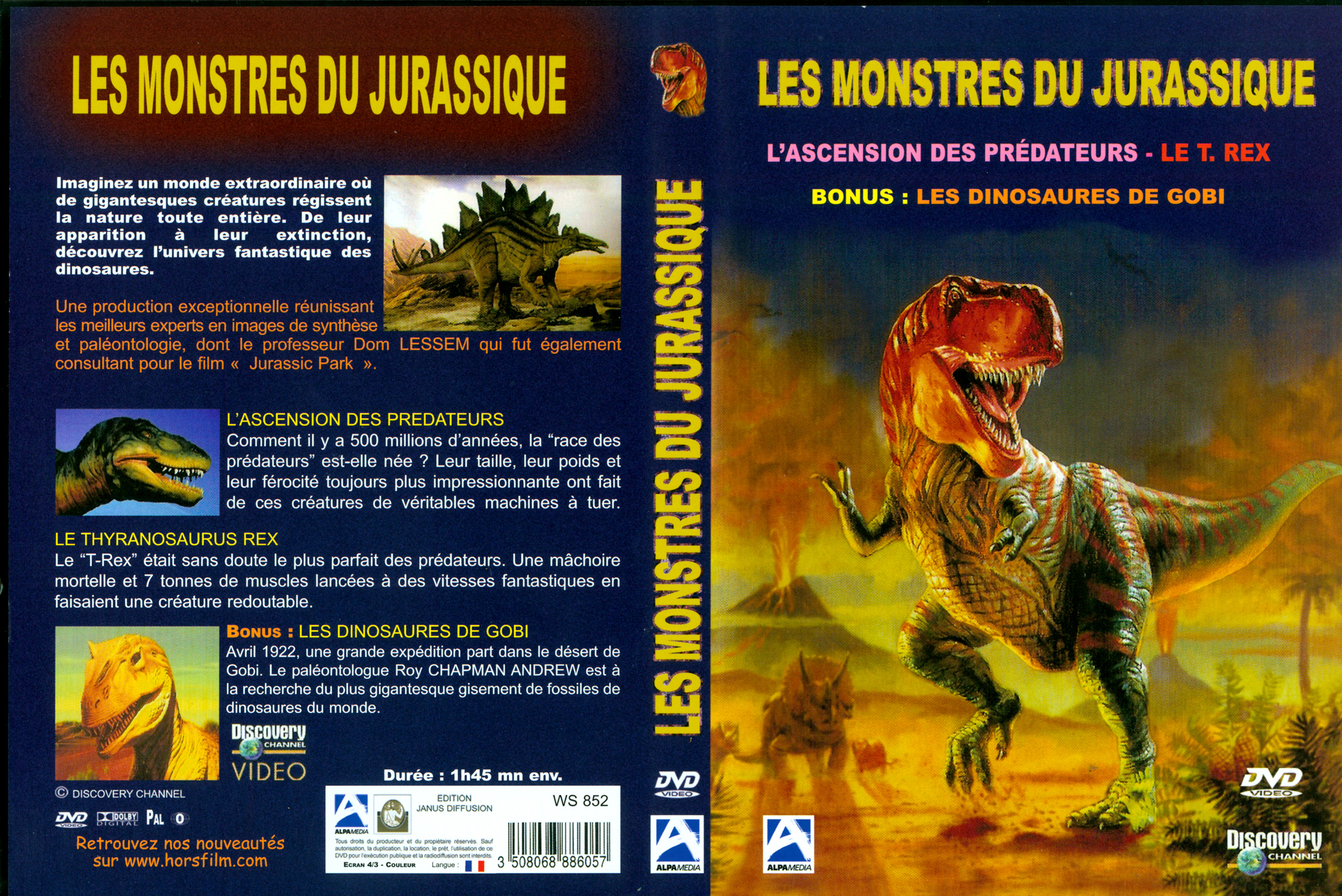 Jaquette DVD Les monstres du jurassique DVD 1