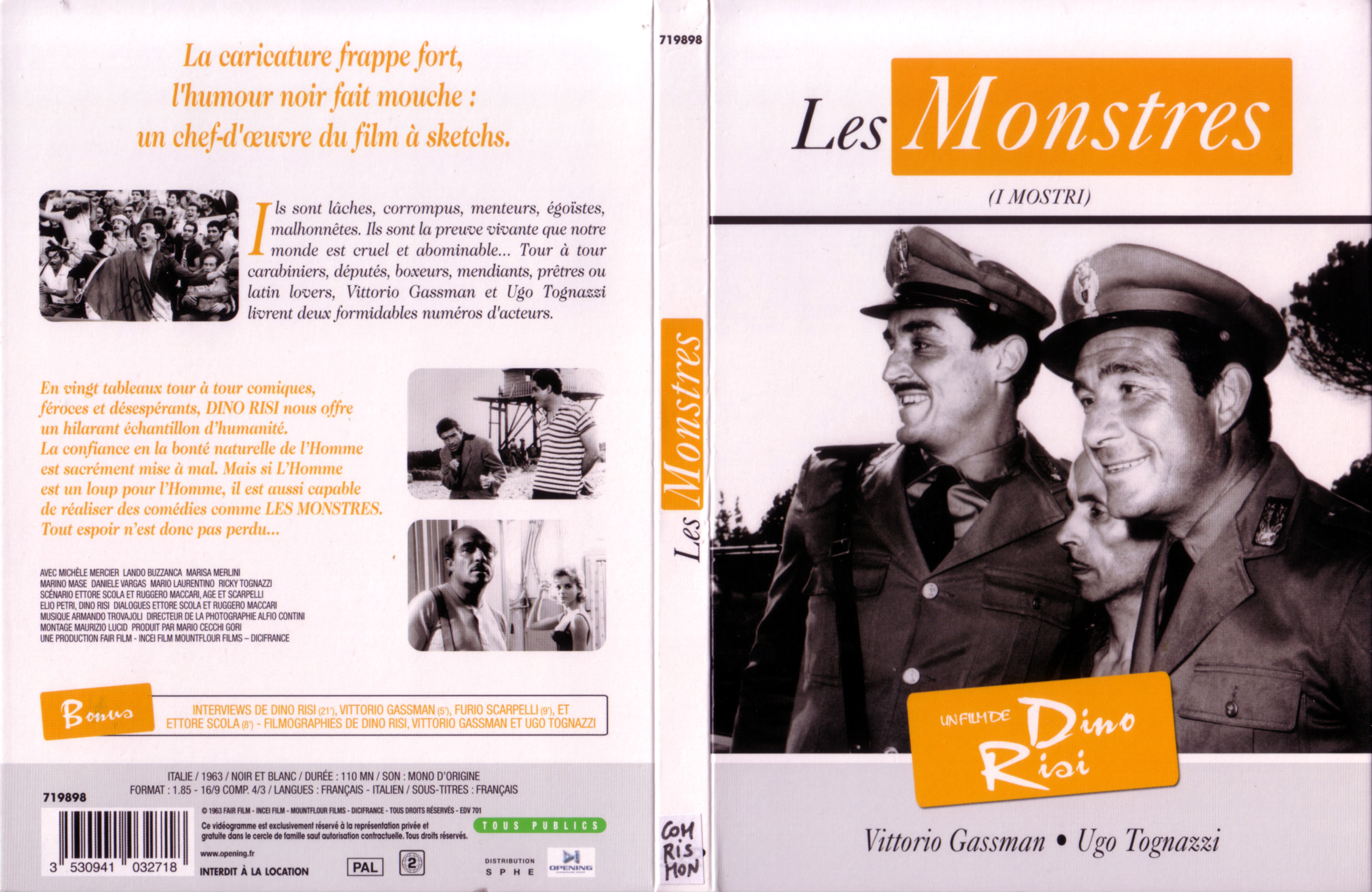 Jaquette DVD Les monstres v2