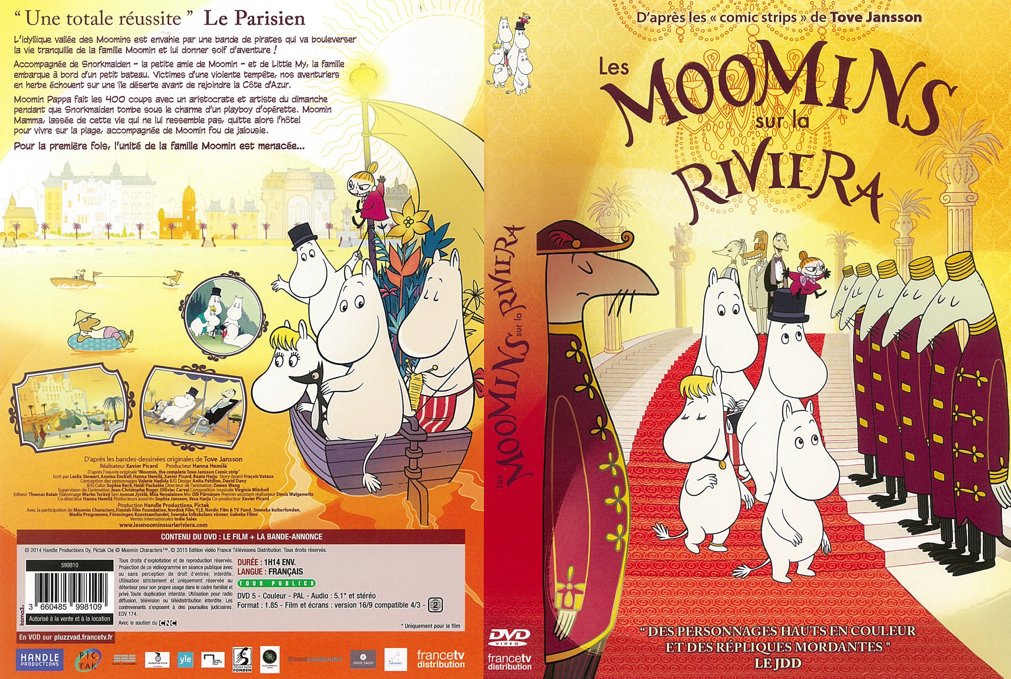 Jaquette DVD Les moomins sur la riviera
