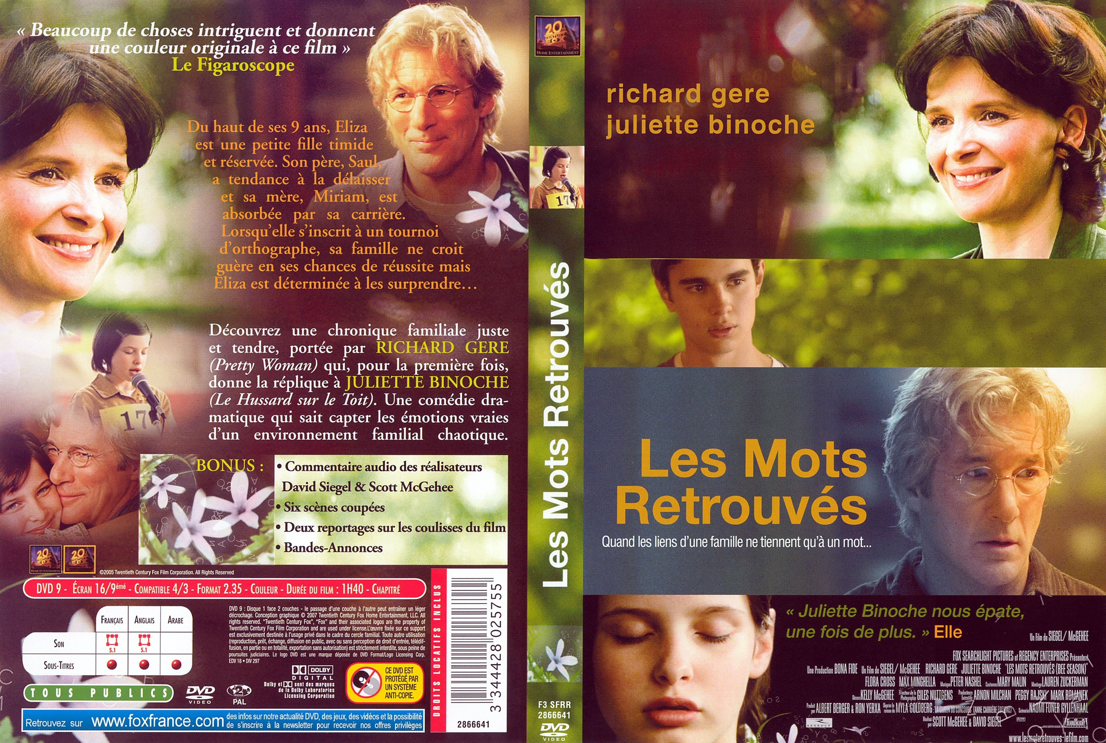 Jaquette DVD Les mots retrouvs