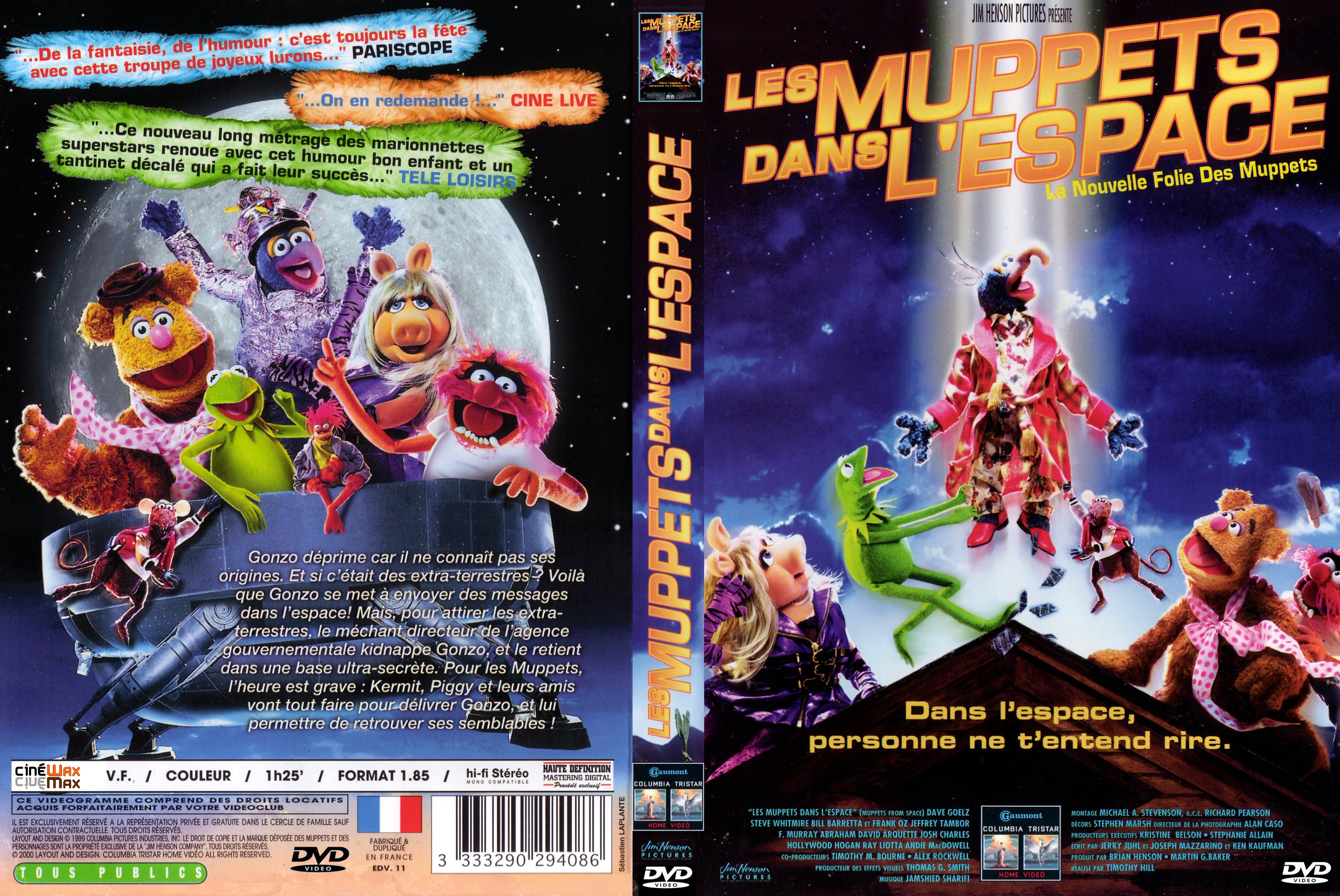 Jaquette DVD Les muppets dans l