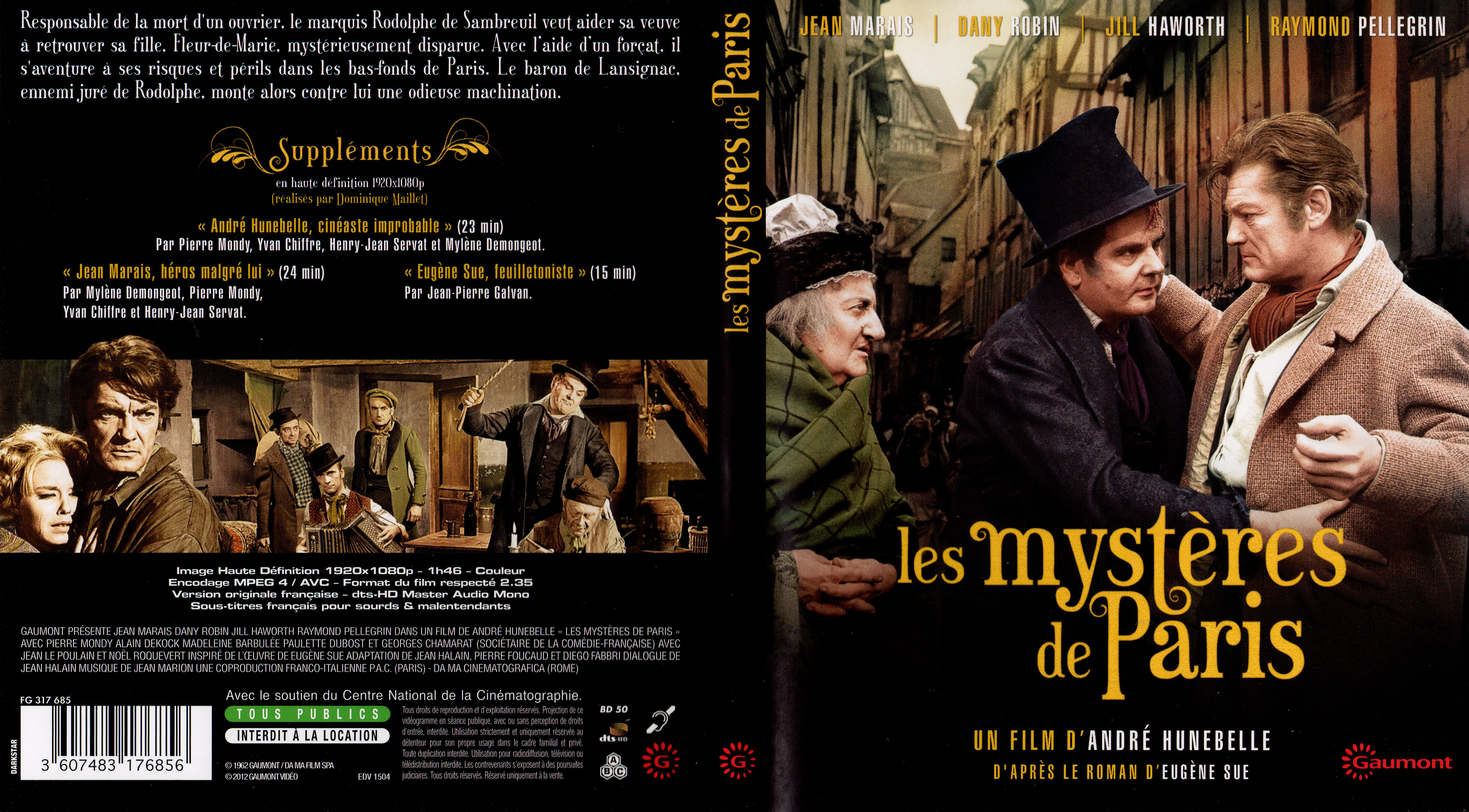 Jaquette DVD Les mystres de Paris (BLU-RAY)