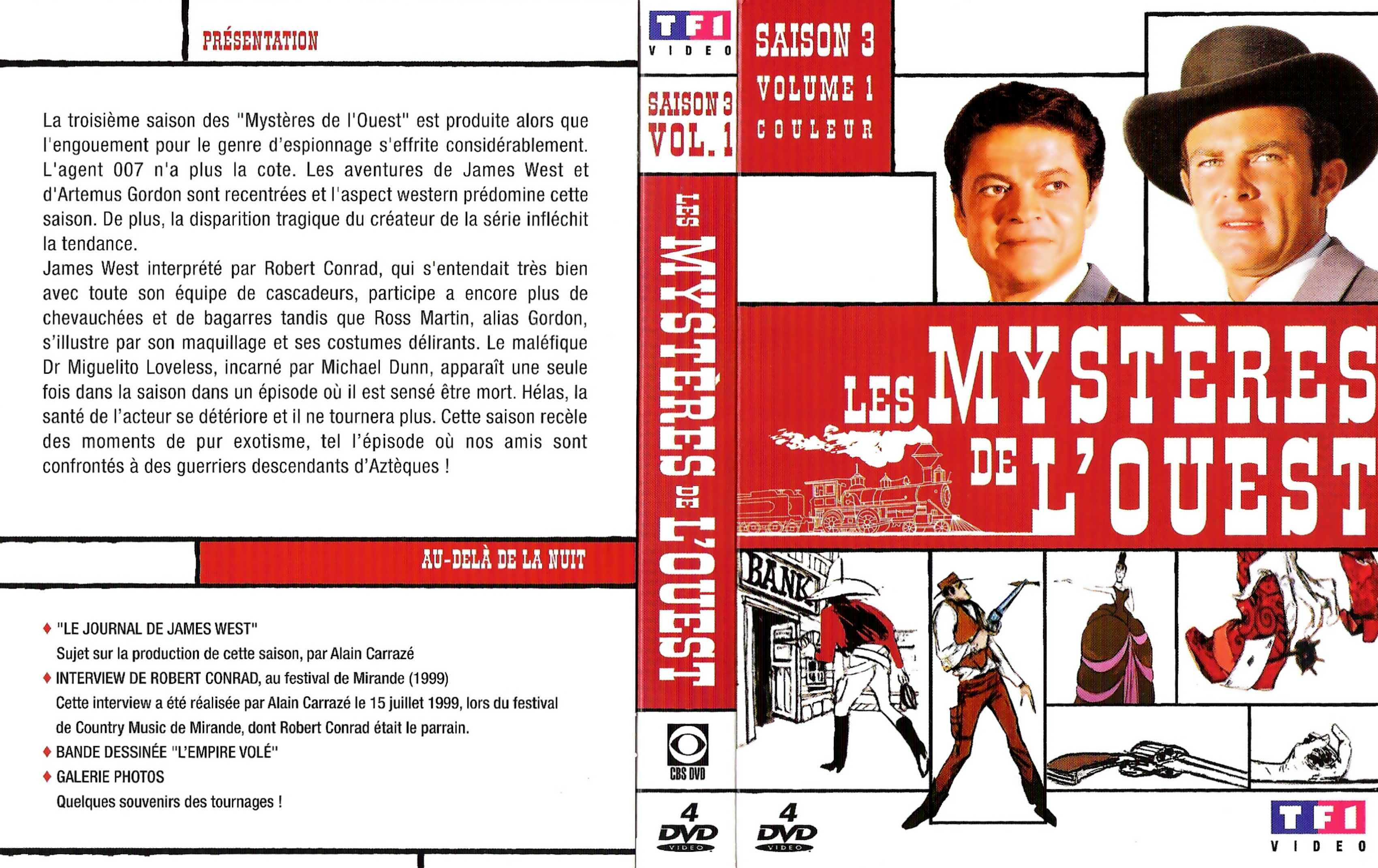 Jaquette DVD de Les mystères de l'ouest saison 3 vol 1 - Cinéma Passion