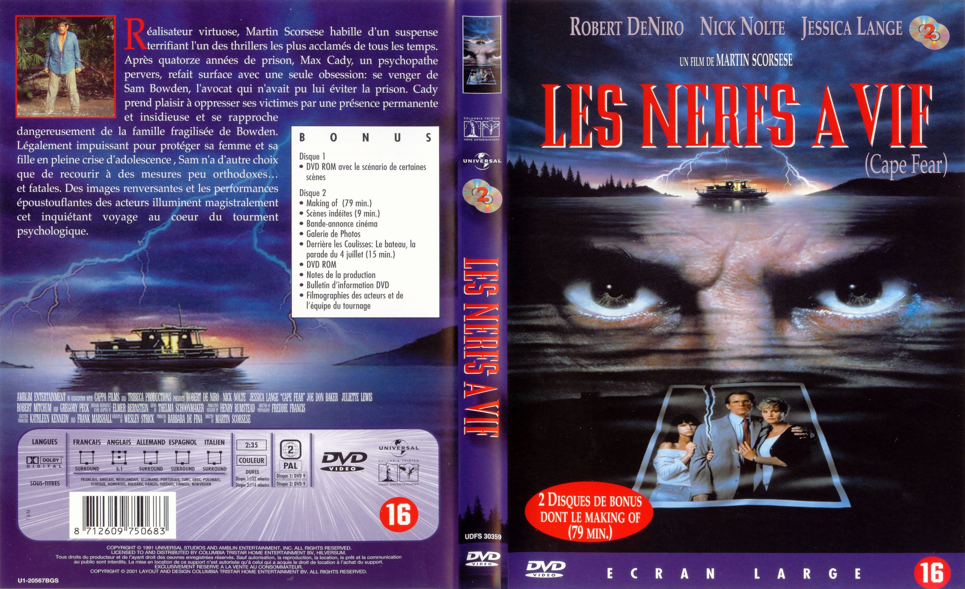 Jaquette DVD de Les nerfs à - Cinéma Passion