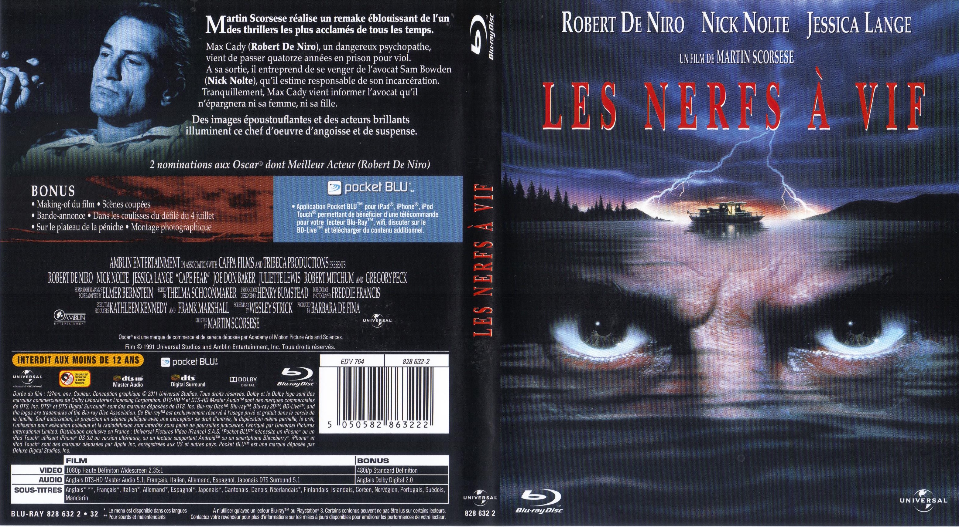 Jaquette DVD Les nerfs  vif (BLU-RAY)