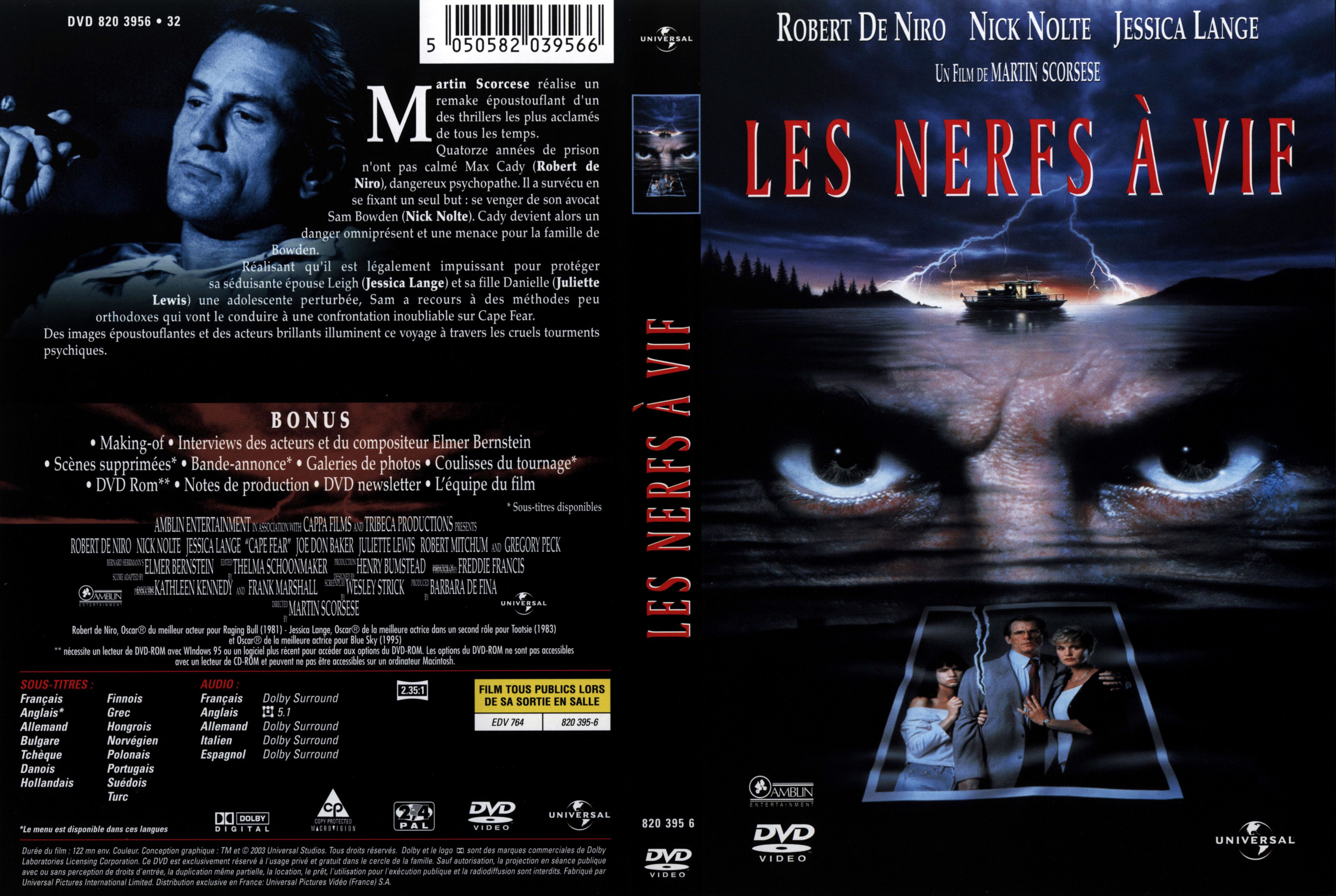 Jaquette DVD Les nerfs  vif v2