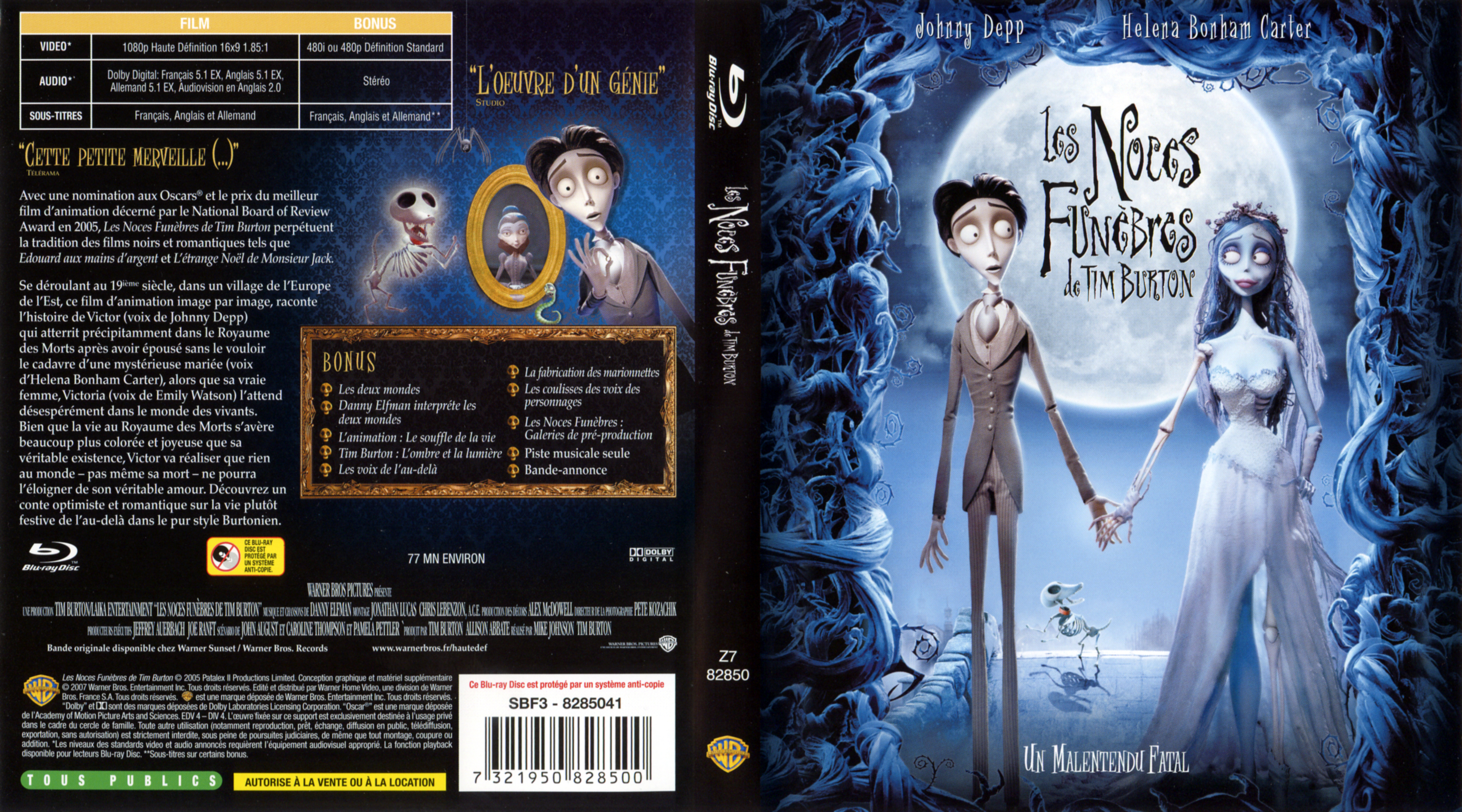 Jaquette DVD Les noces funebres (BLU-RAY) v2