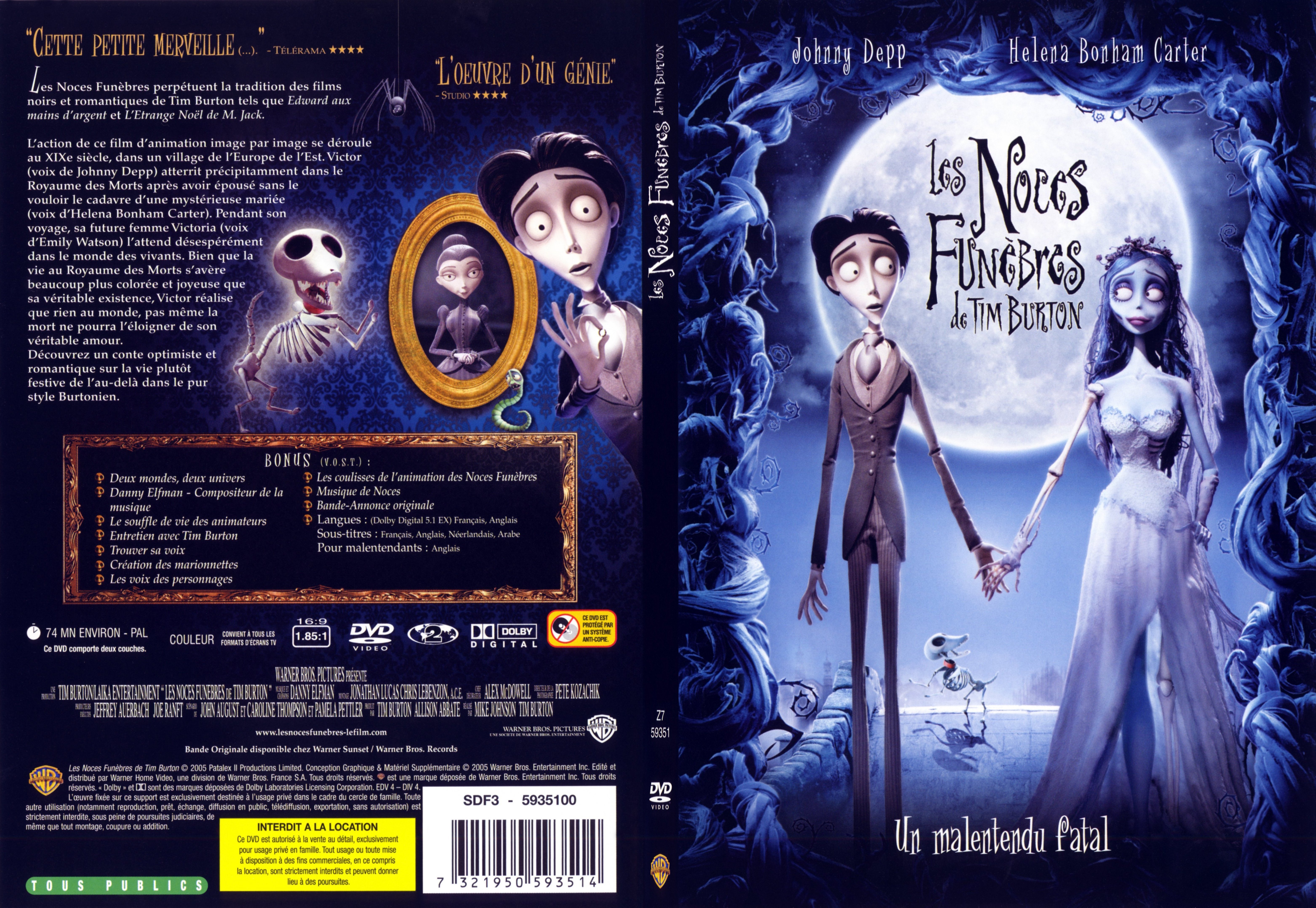 Jaquette DVD Les noces funebres - SLIM