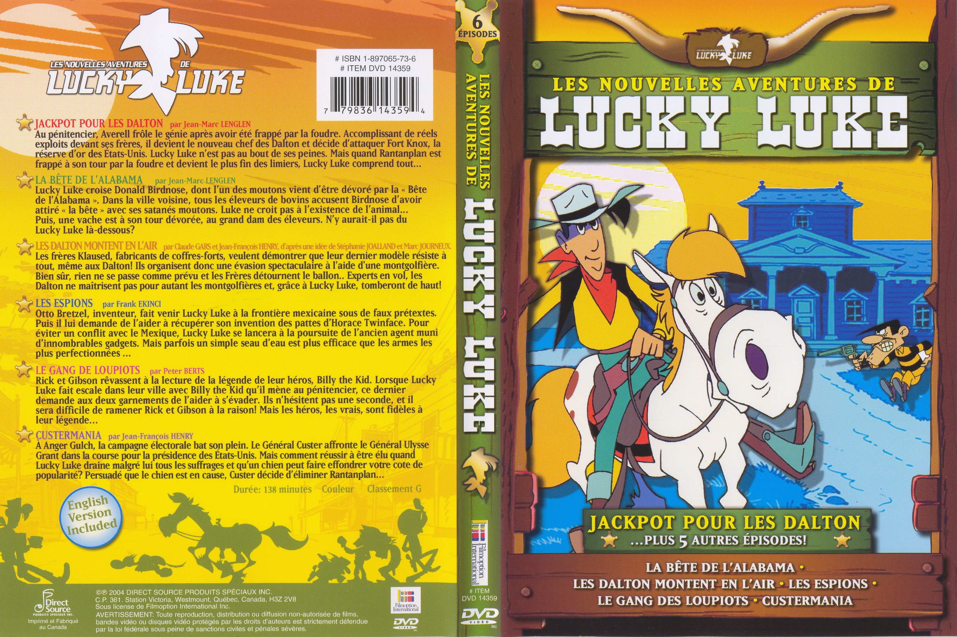 Jaquette DVD Les nouvelles aventures de Lucky Luke - Jackpot pour les Dalton