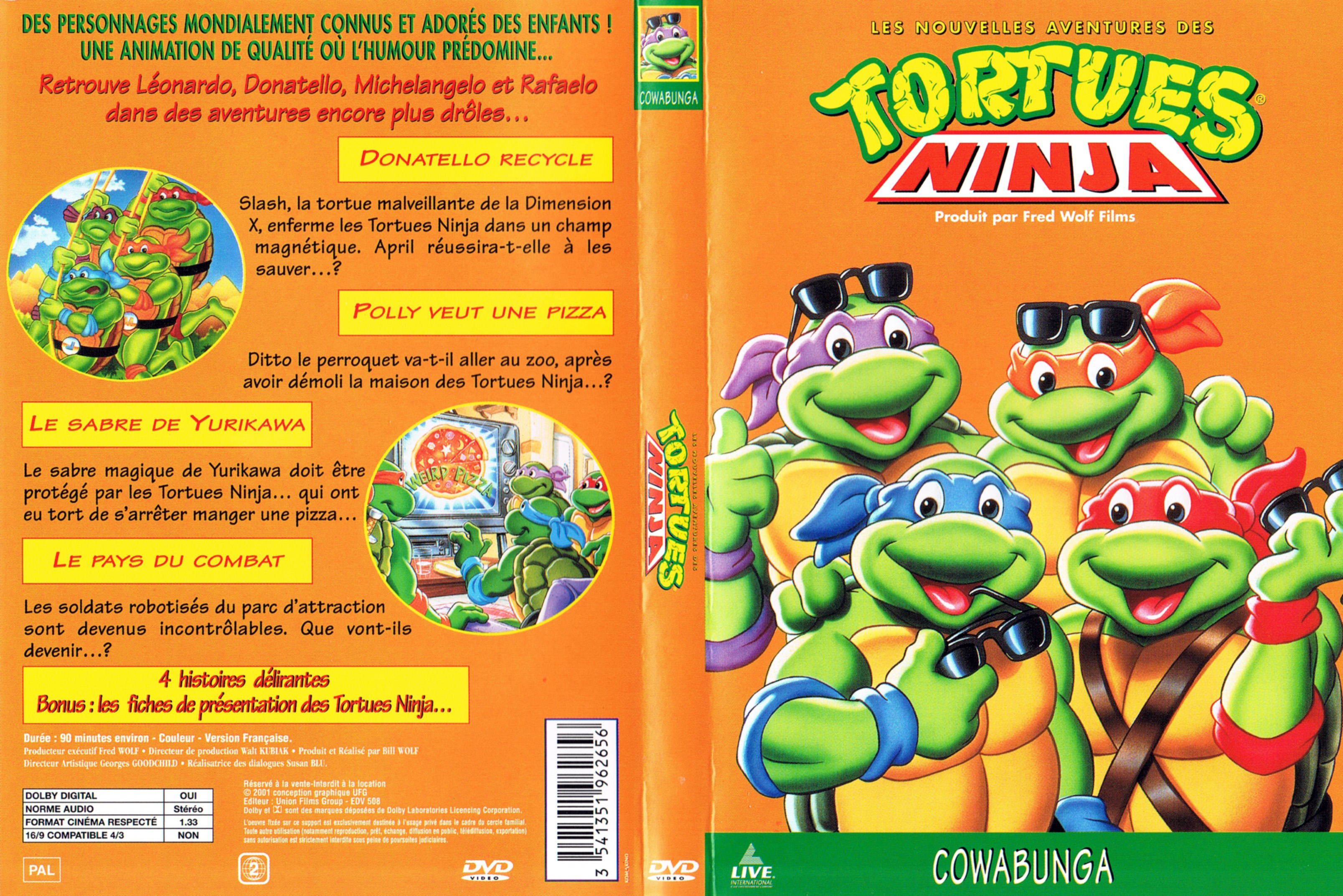 Jaquette DVD Les nouvelles aventures des tortues ninja - Cowabunga
