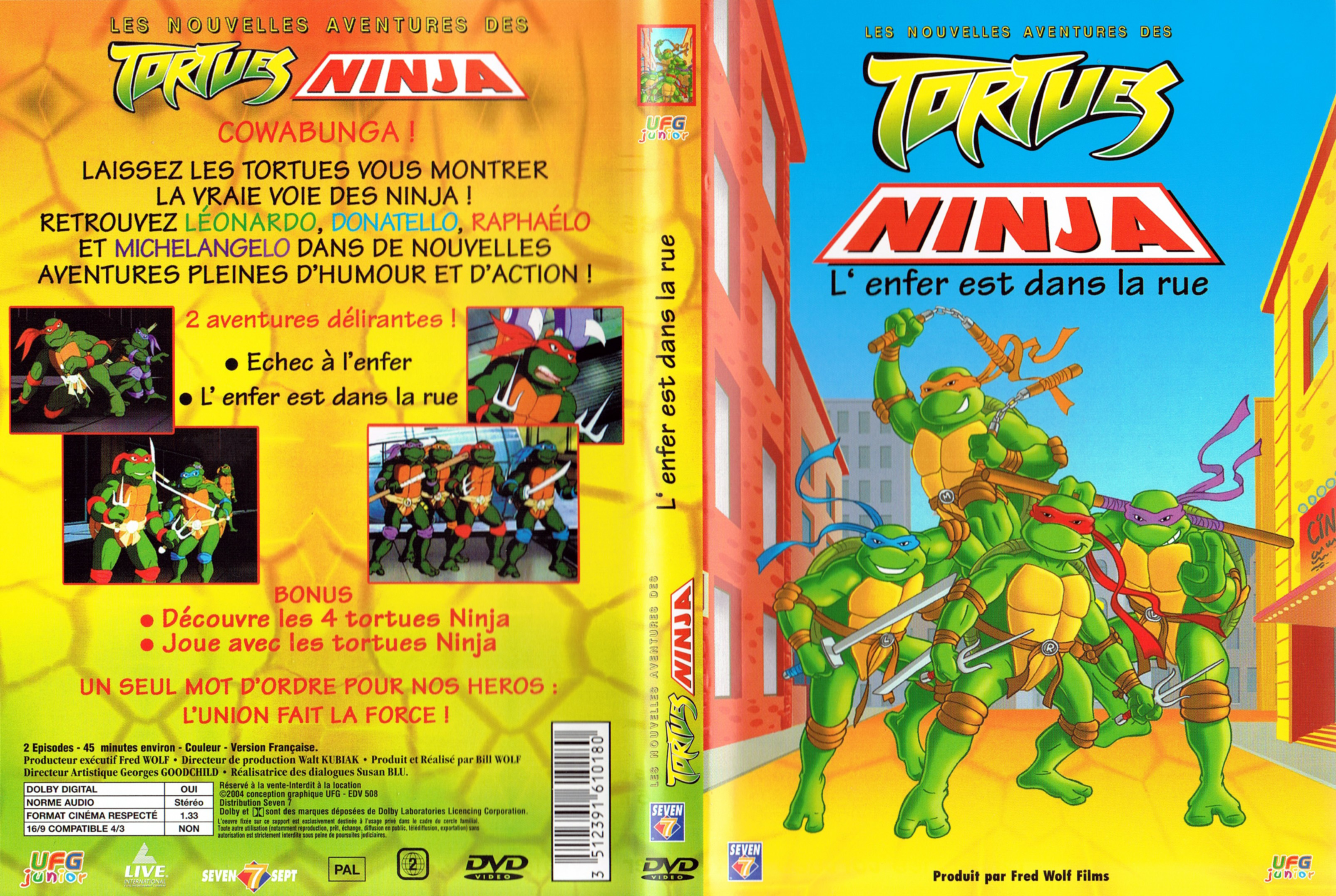Jaquette DVD Les nouvelles aventures des tortues ninja - L