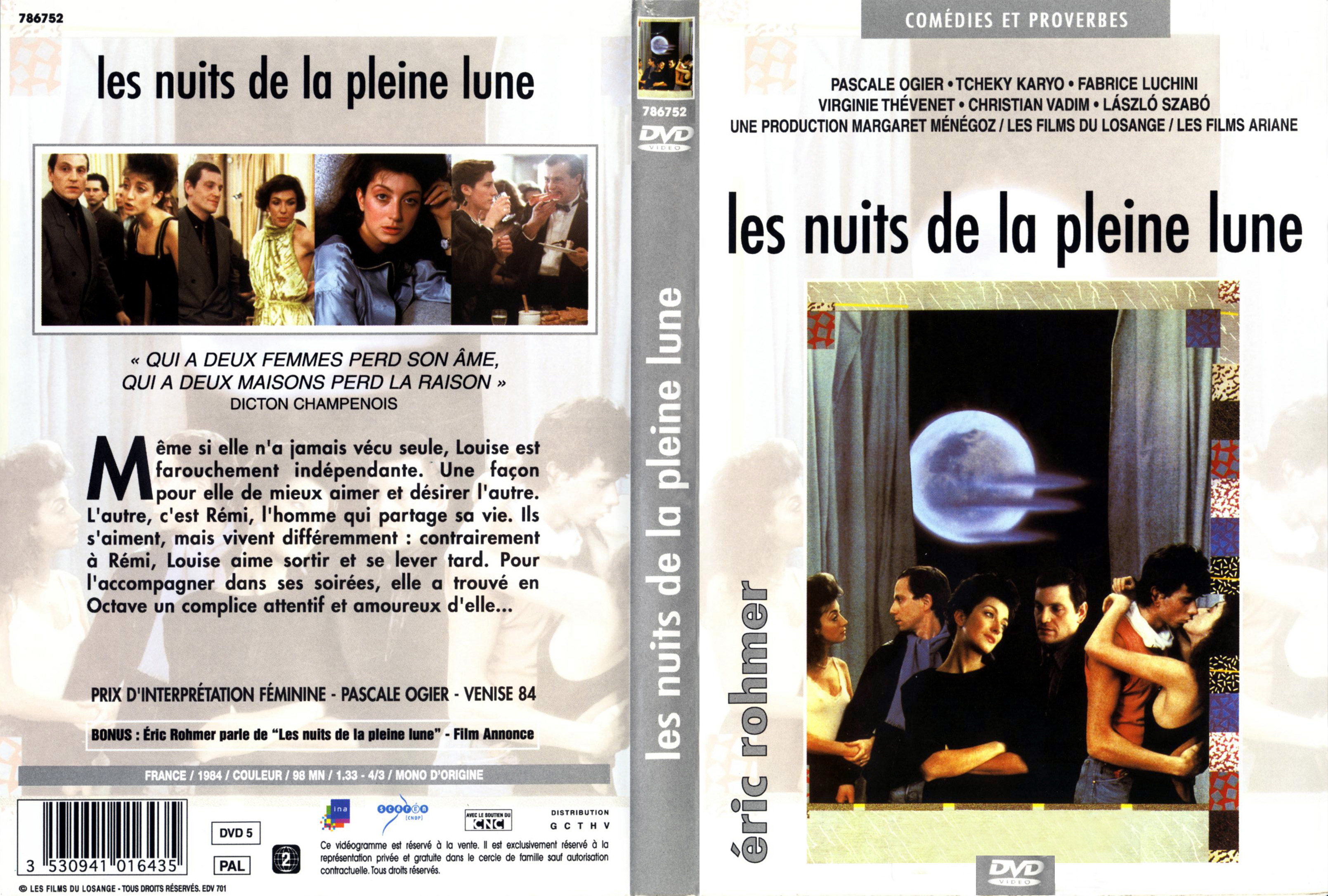 Jaquette DVD Les nuits de la pleine lune