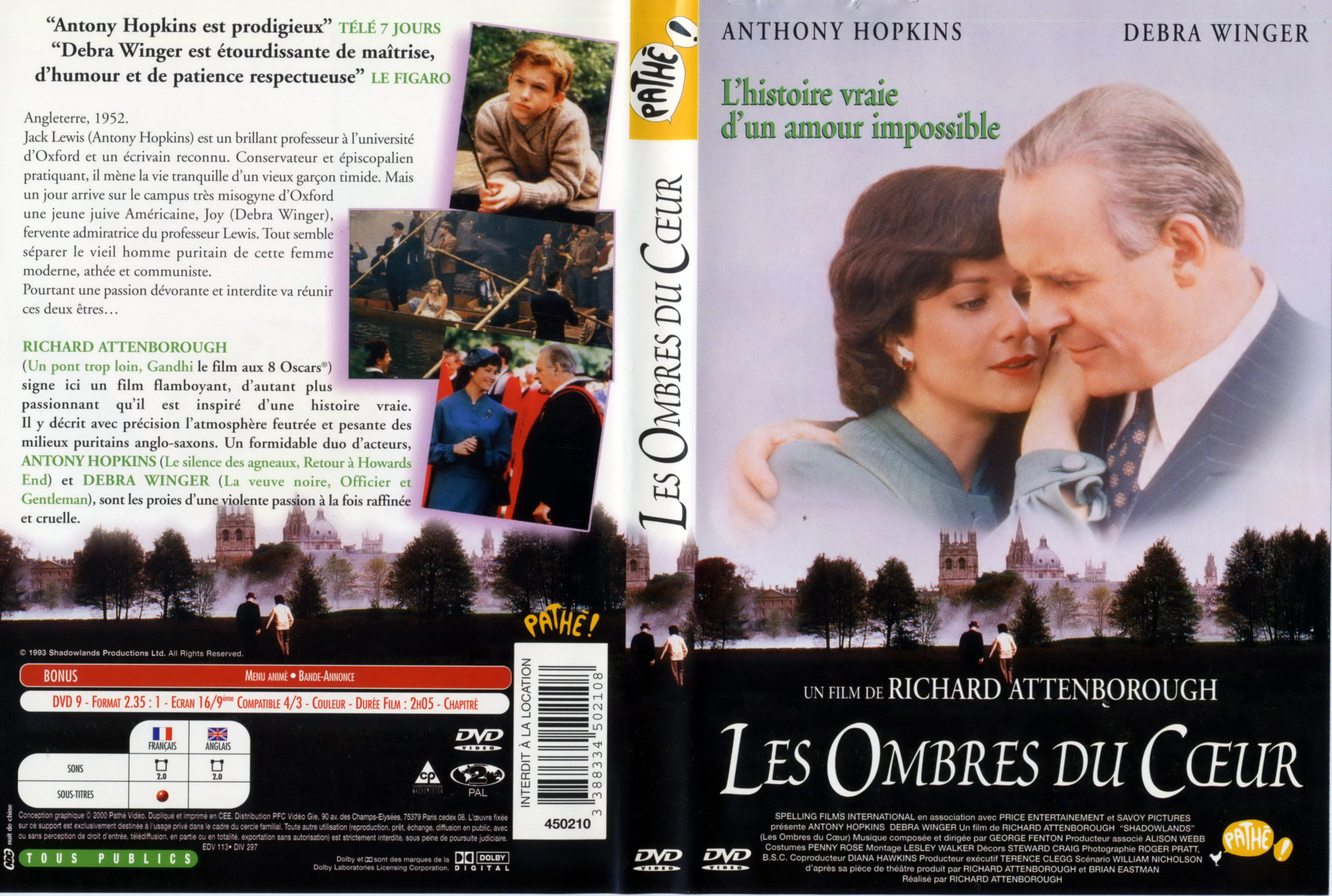 Jaquette DVD Les ombres du coeur