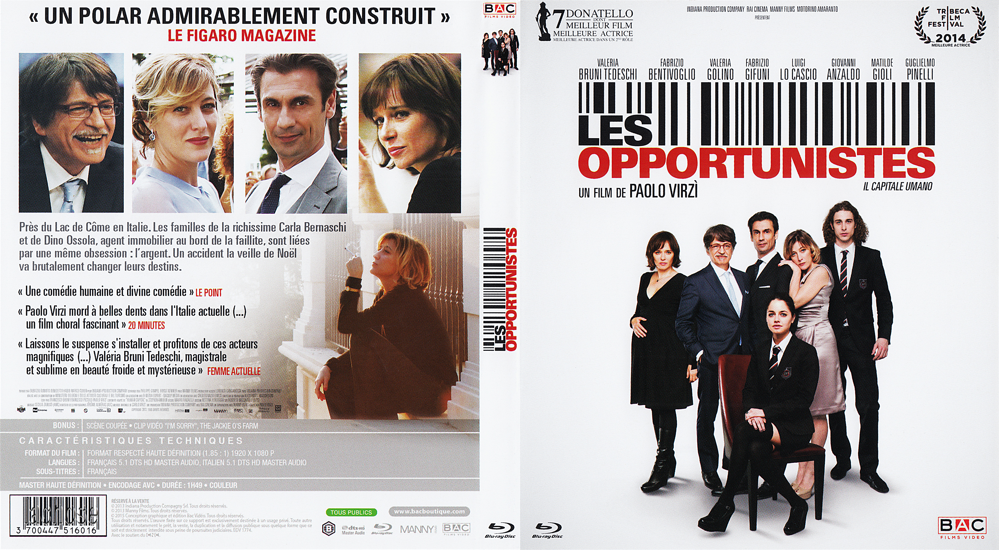 Jaquette DVD Les opportunistes 2013 (BLU-RAY)