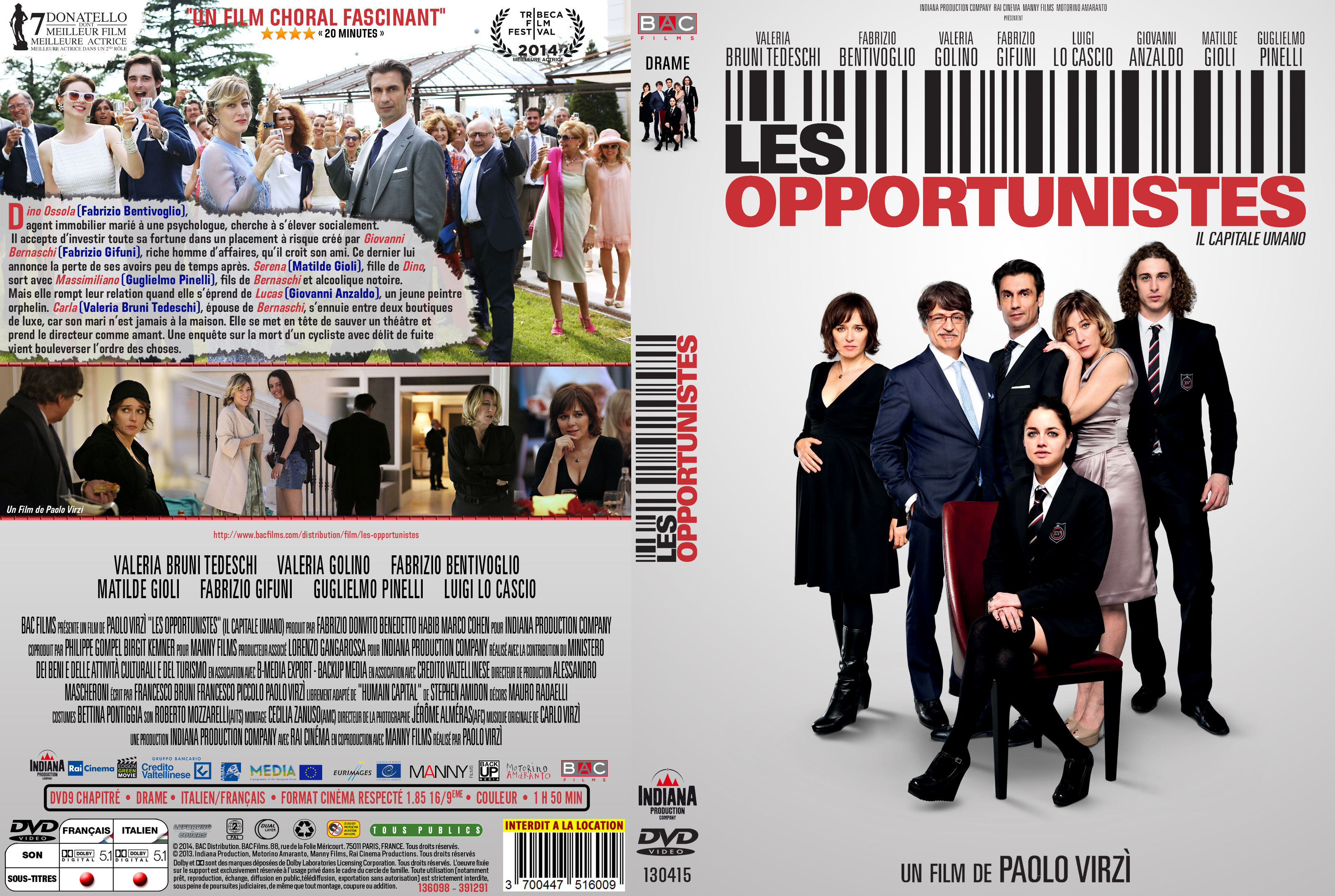 Jaquette DVD Les opportunistes (2013) custom