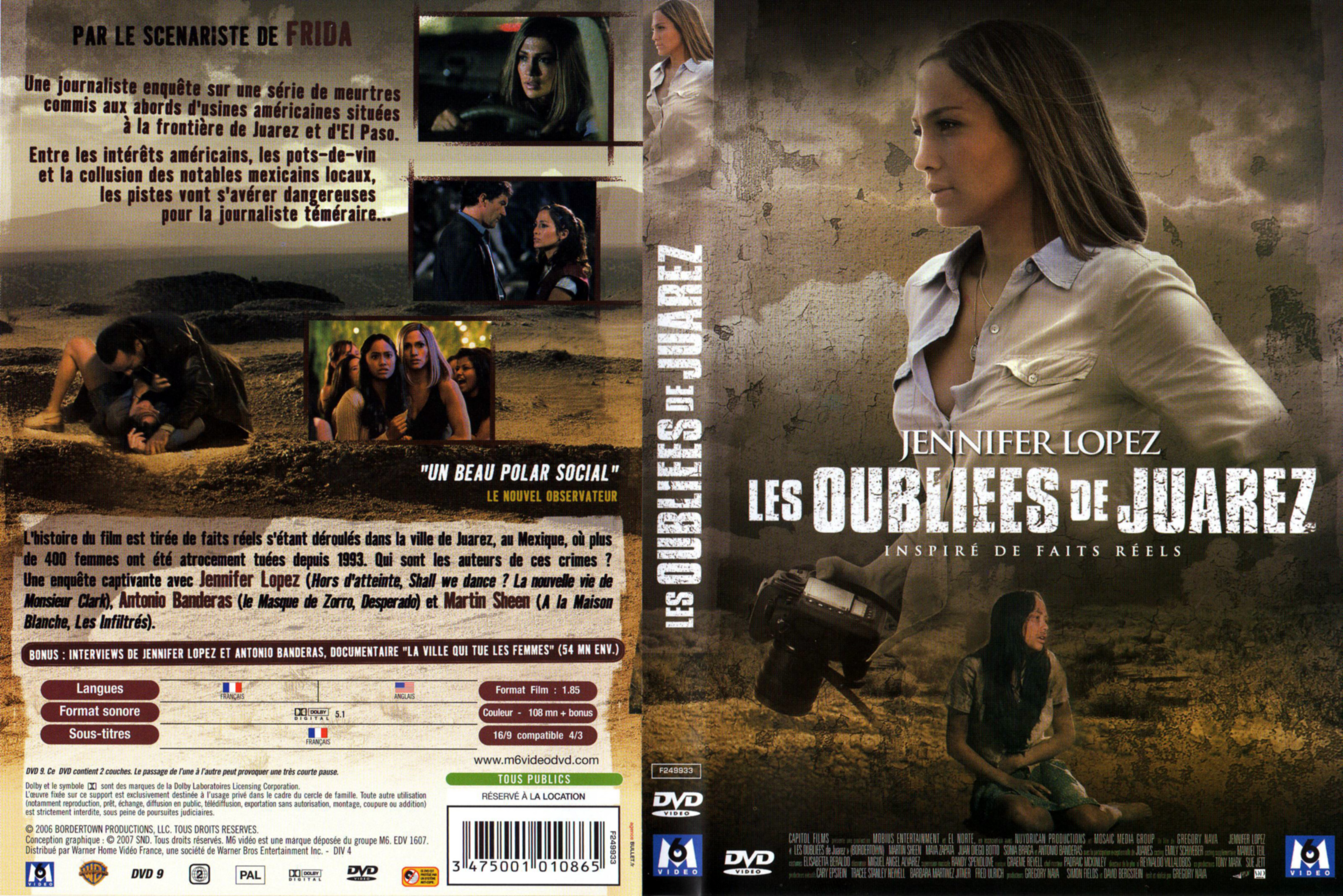 Jaquette DVD Les oublies de Juarez