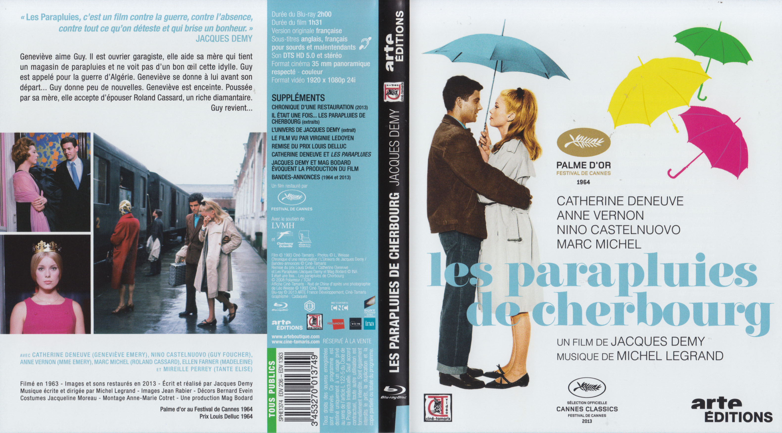 Jaquette DVD Les parapluies de Cherbourg (BLU-RAY)