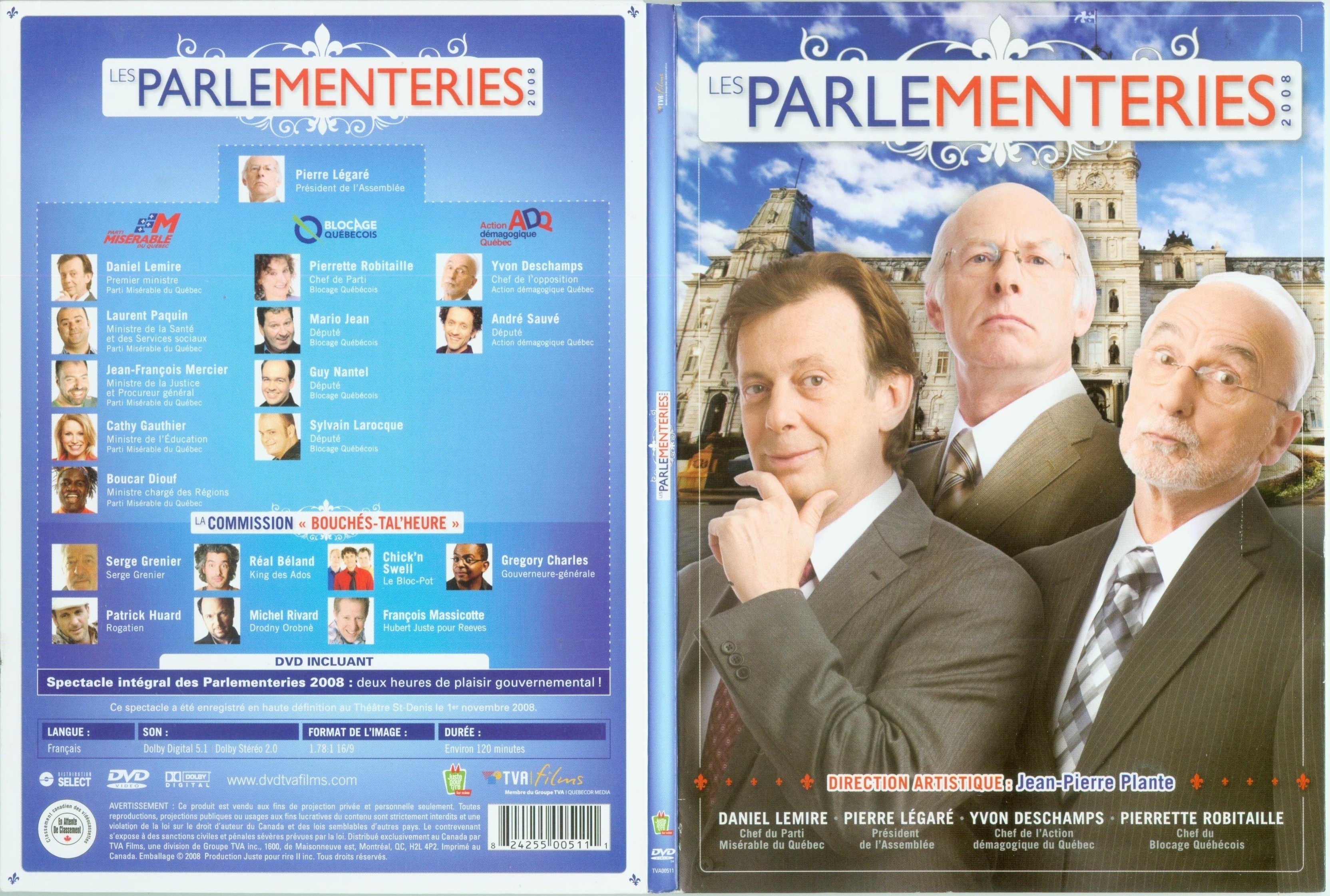 Jaquette DVD Les parlementeries 2008 (Canadienne)
