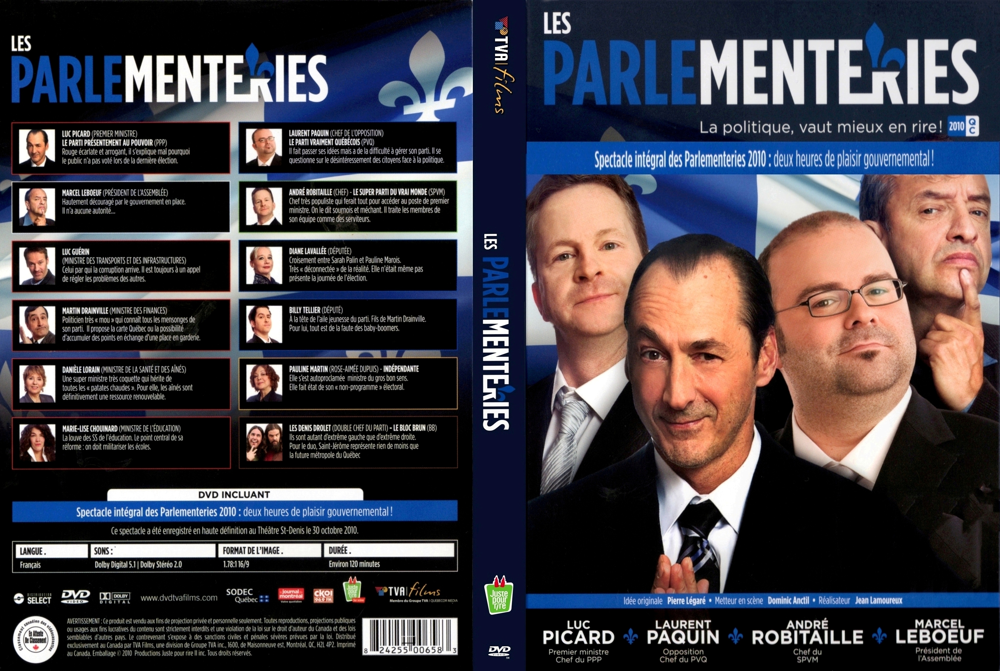Jaquette DVD Les parlementries 2010 (Canadienne)