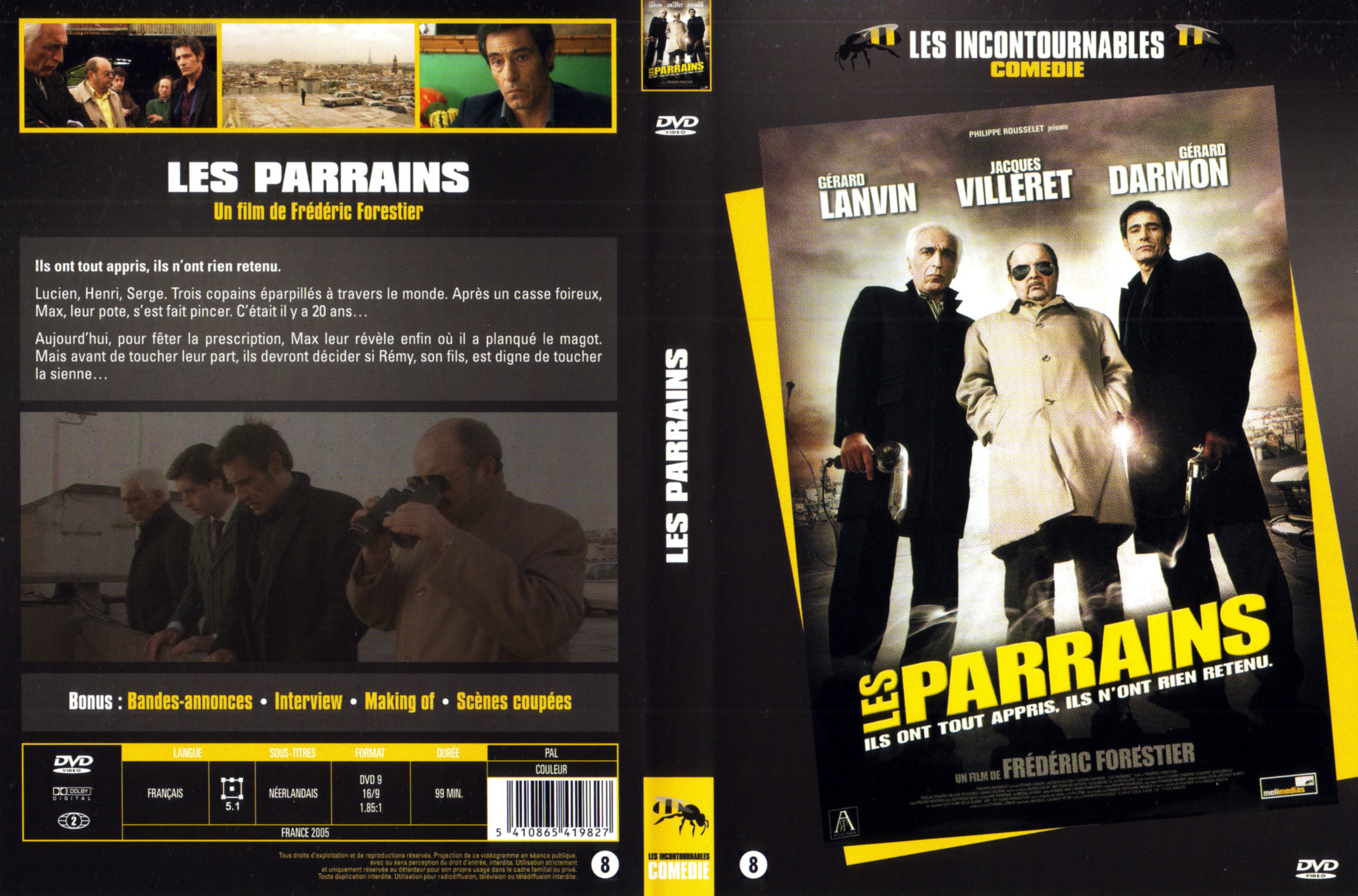 Jaquette DVD Les parrains v2