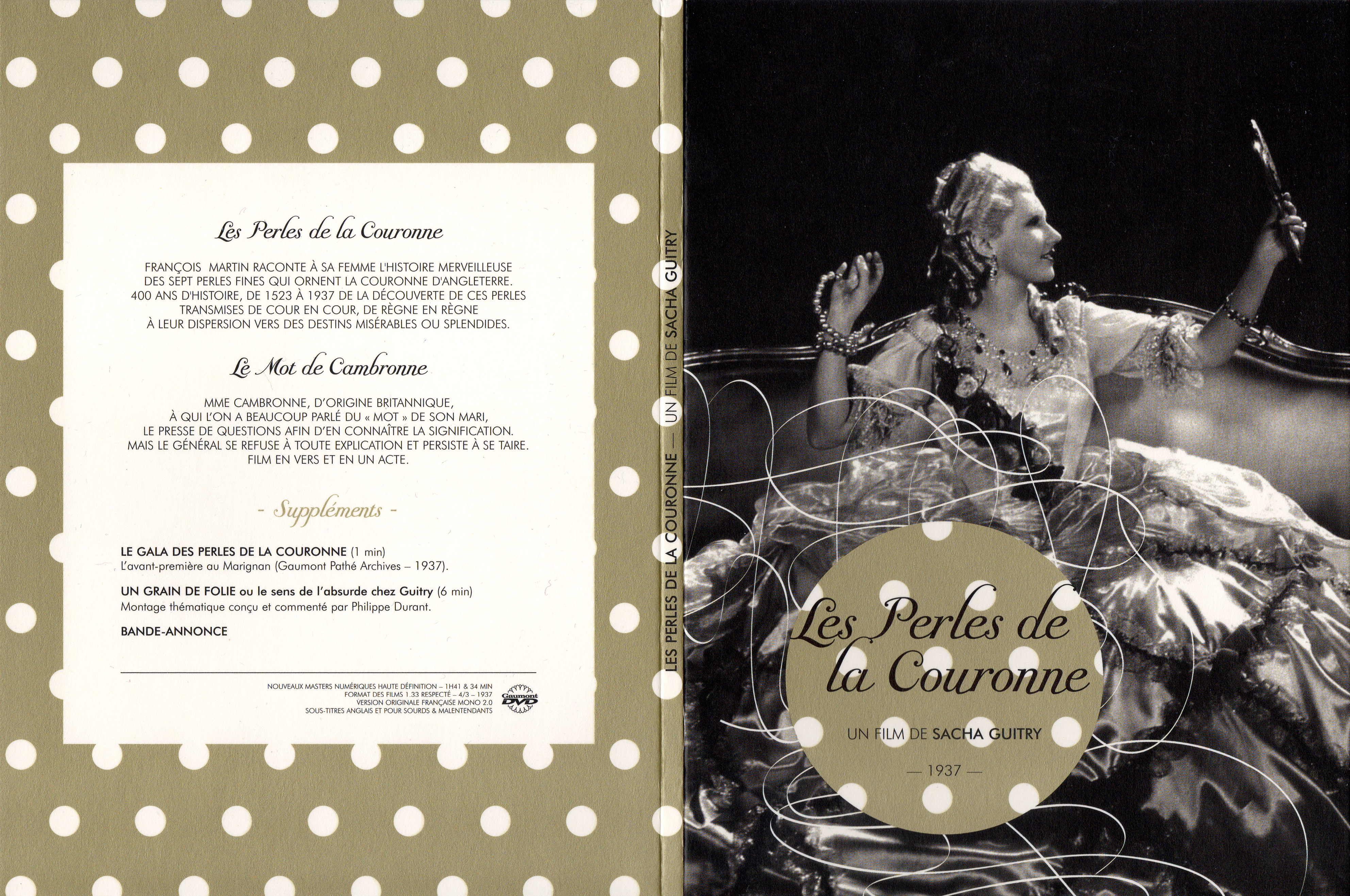 Jaquette DVD Les perles de la couronne + Le mot de Cambronne