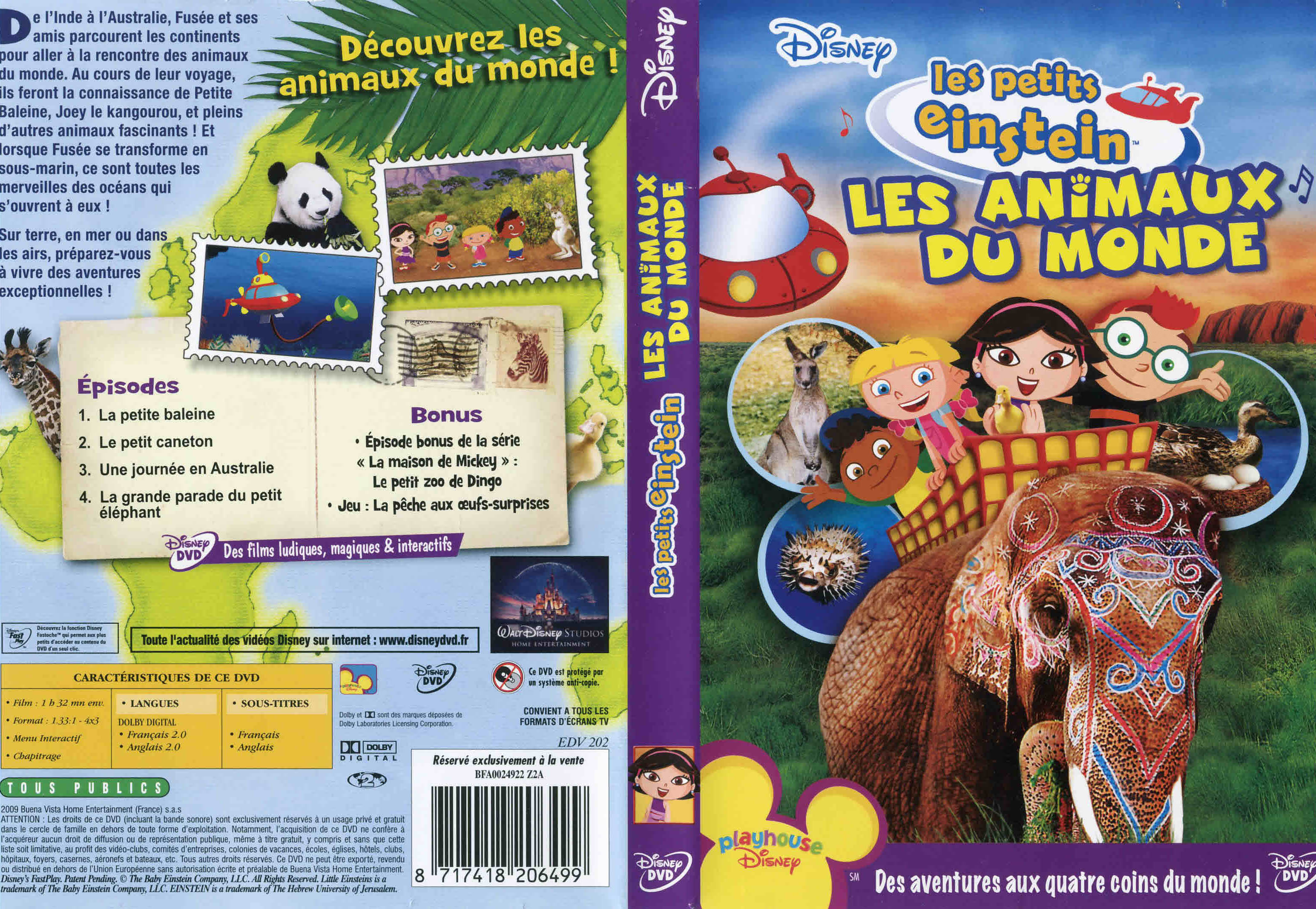 Jaquette DVD Les petits einstein - Les animaux du monde