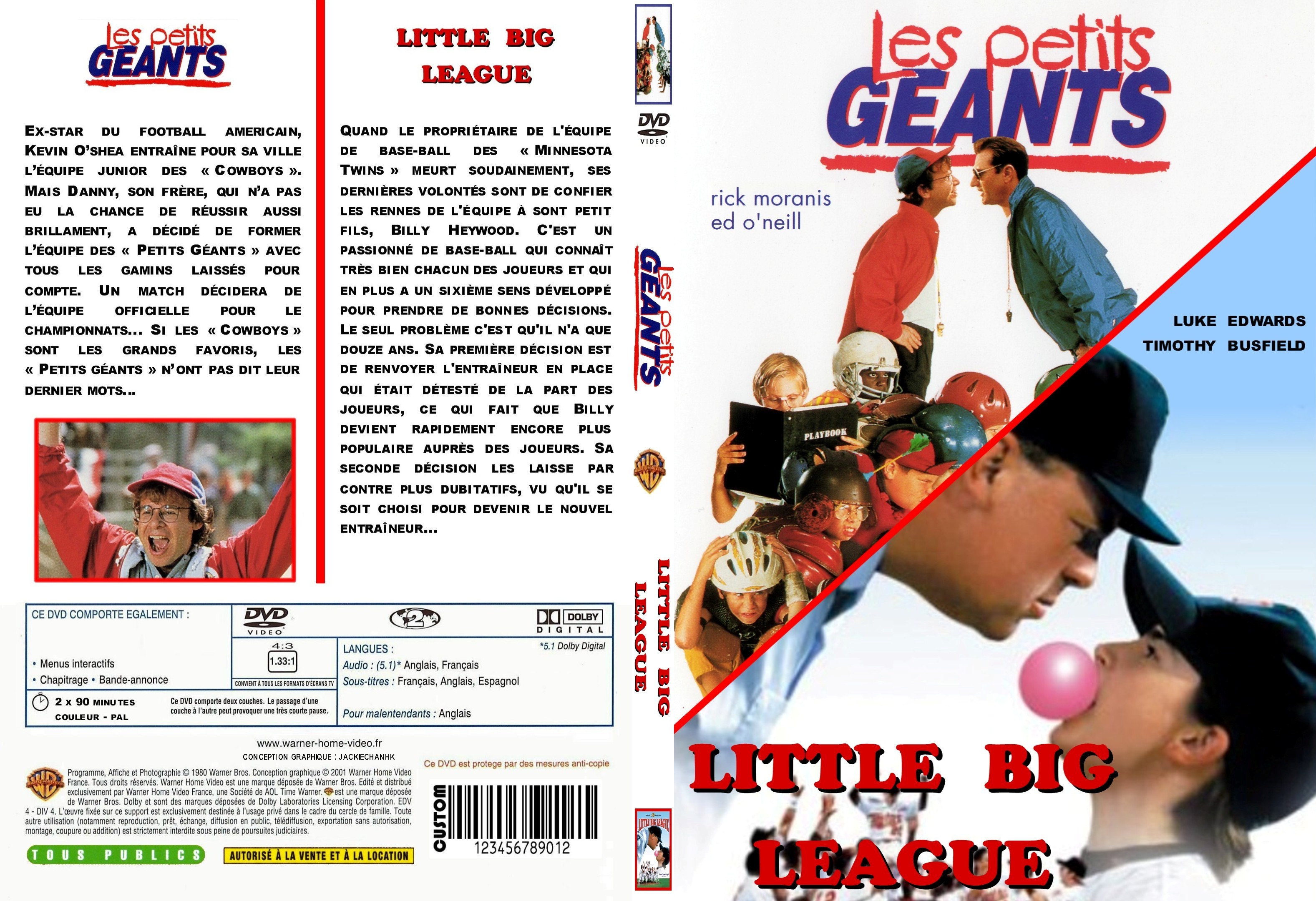 Jaquette DVD Les petits gants + Little Big League custom - SLIM