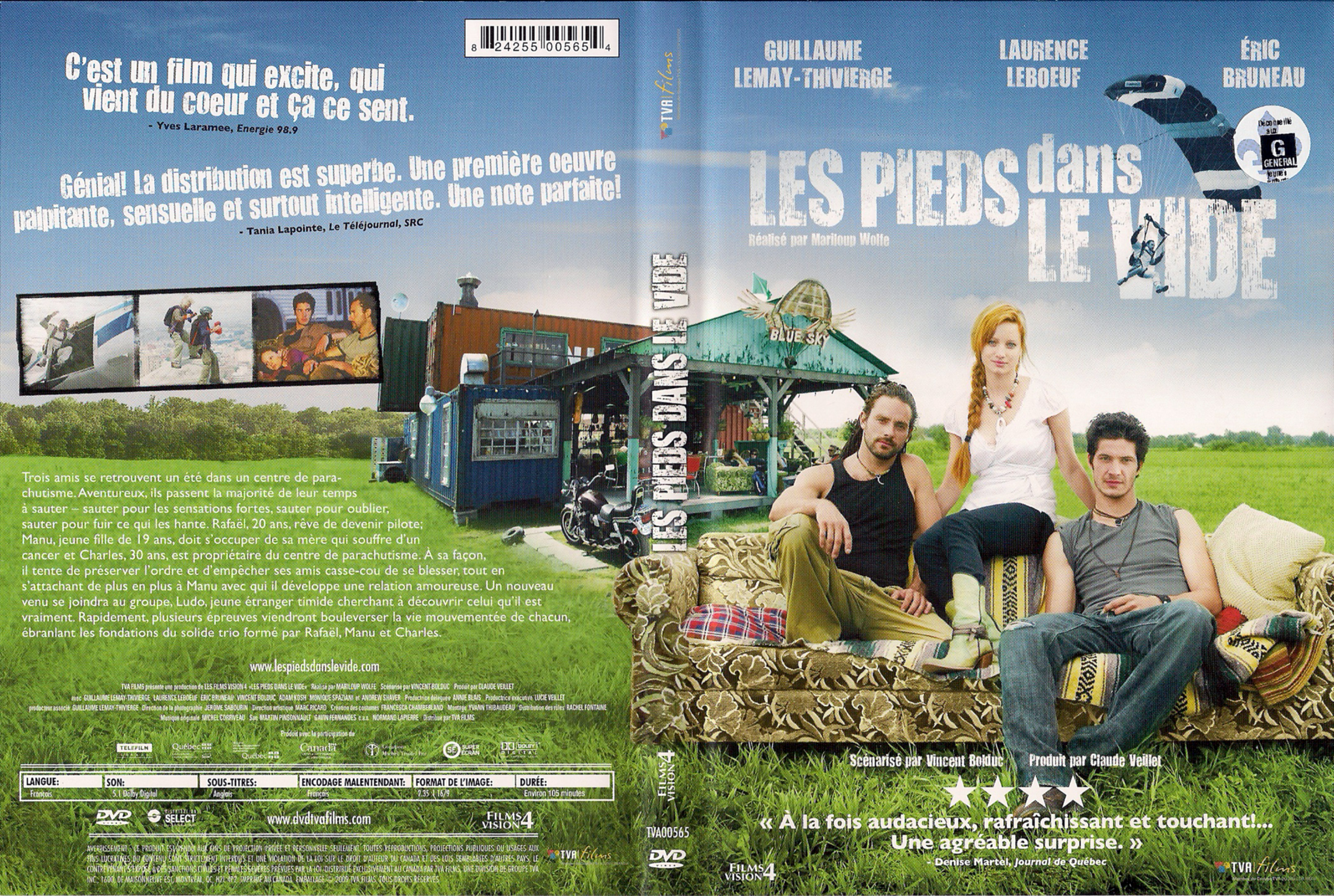 Jaquette DVD Les pieds dans le vide (Canadienne)