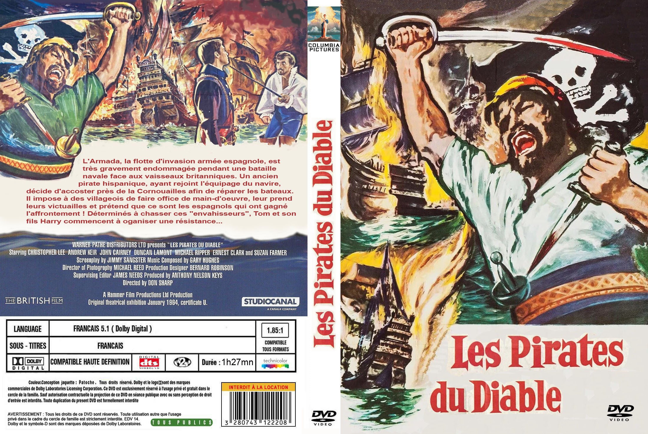 Jaquette DVD Les pirates du diable custom