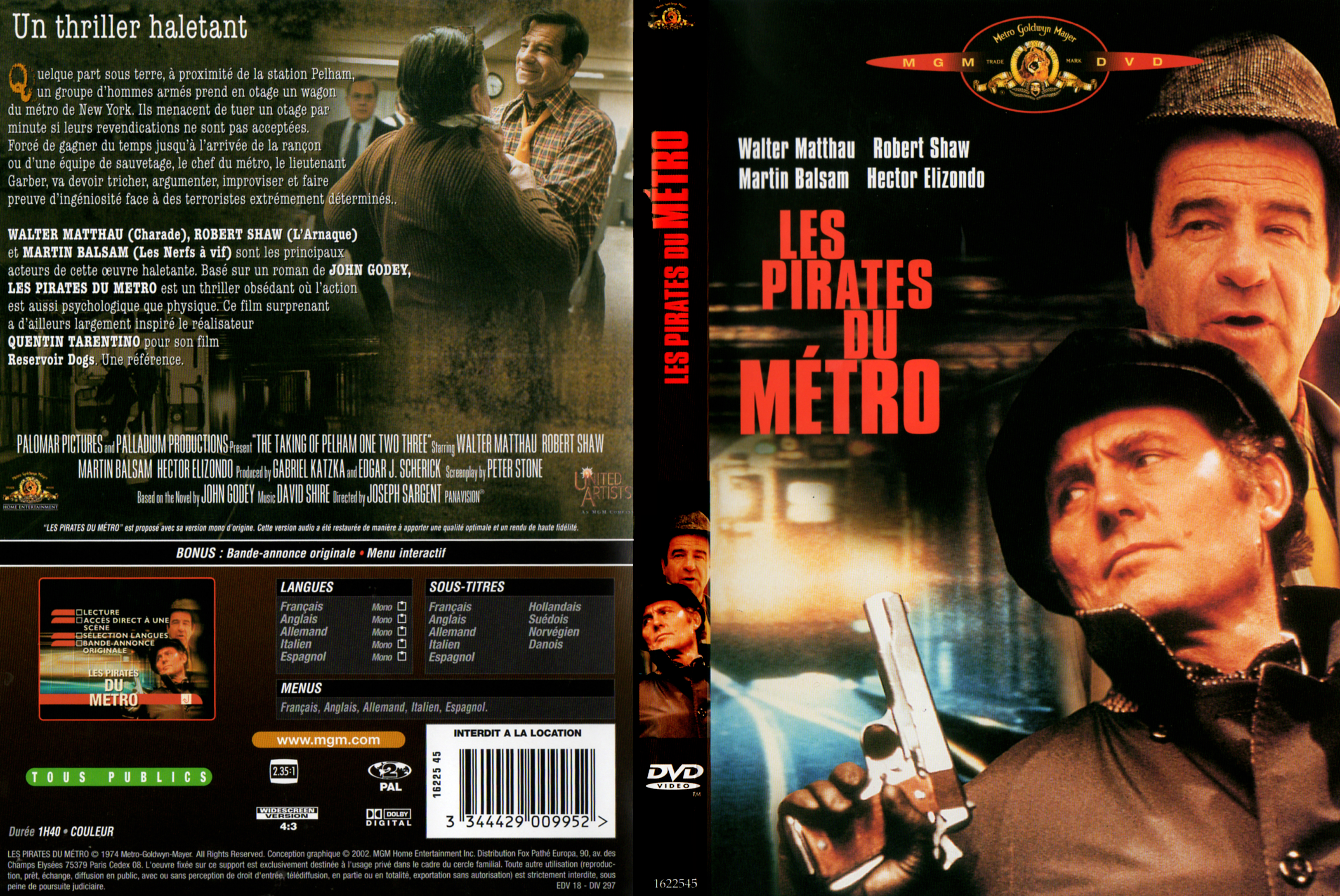 Jaquette DVD Les pirates du mtro