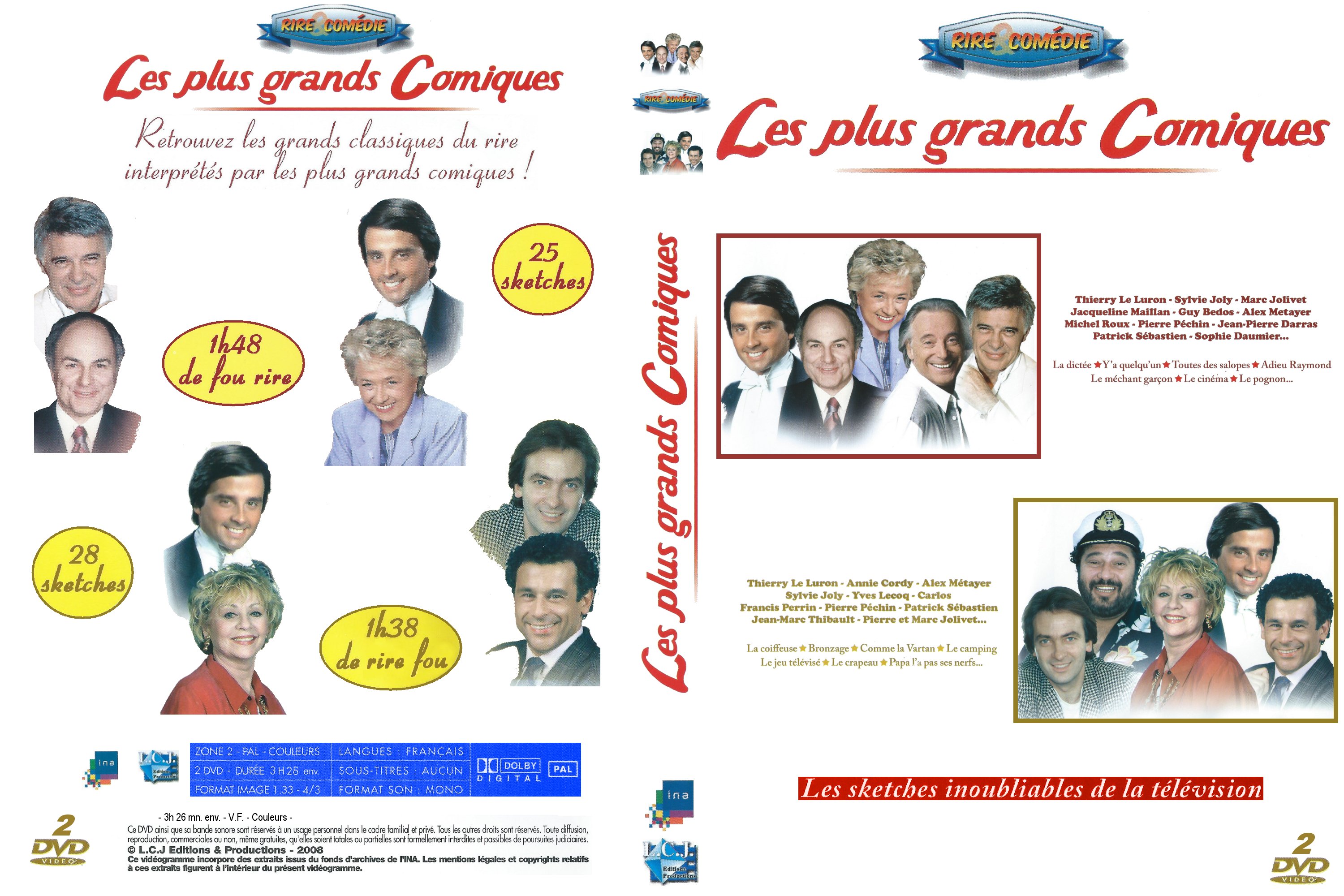 Jaquette DVD Les plus grands comiques custom