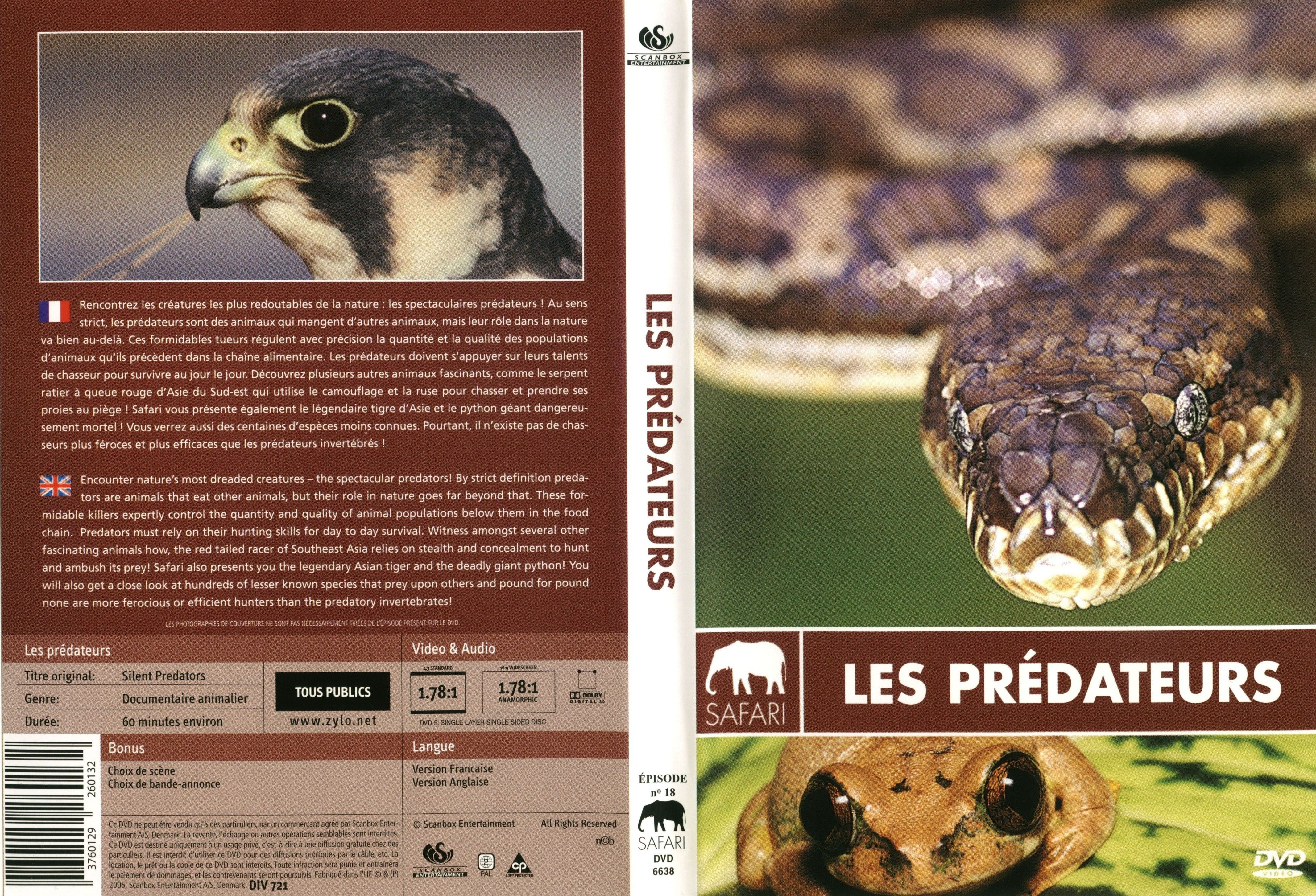 Jaquette DVD Les predateurs (documentaire)