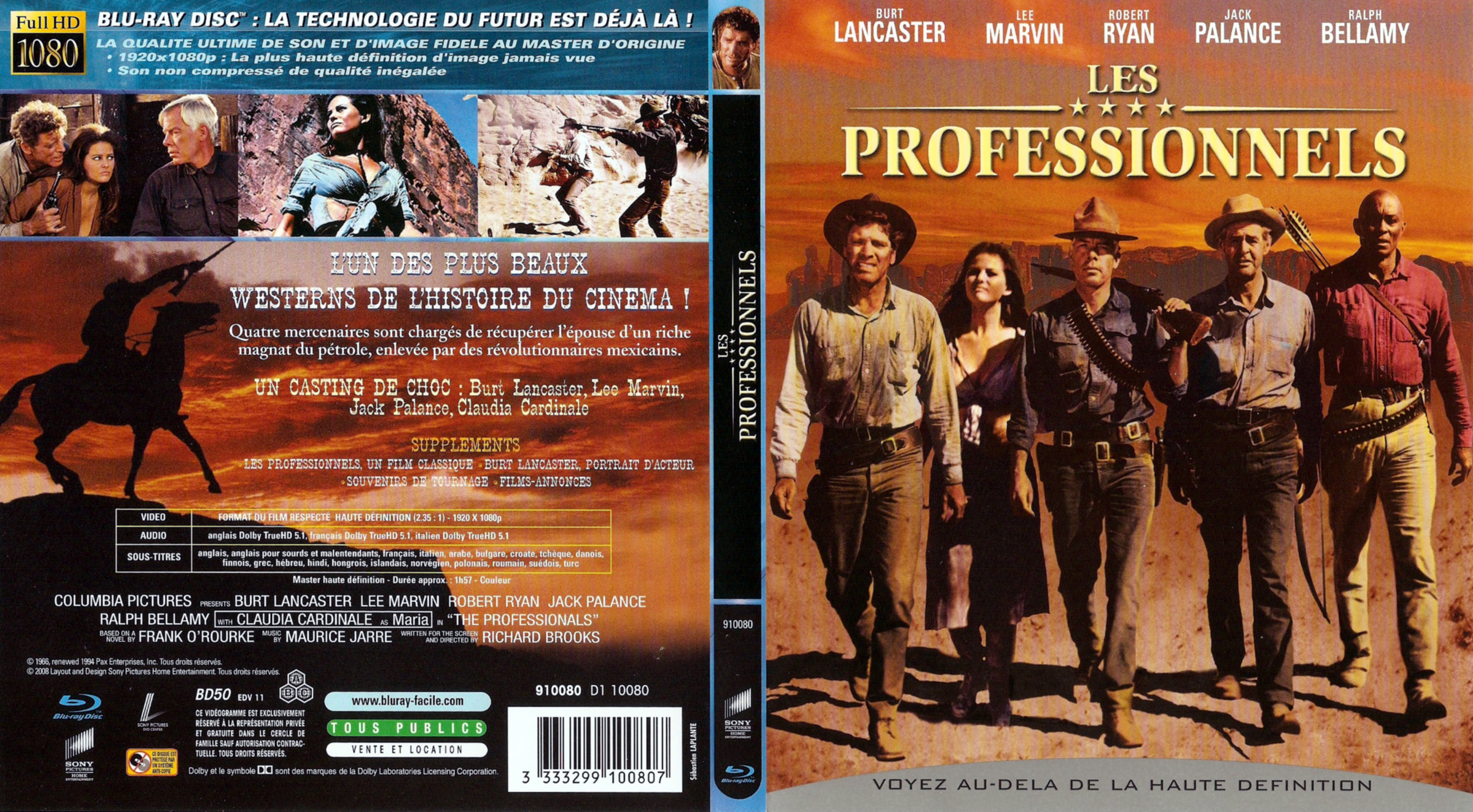 Jaquette DVD Les professionnels (1966) (BLU-RAY)