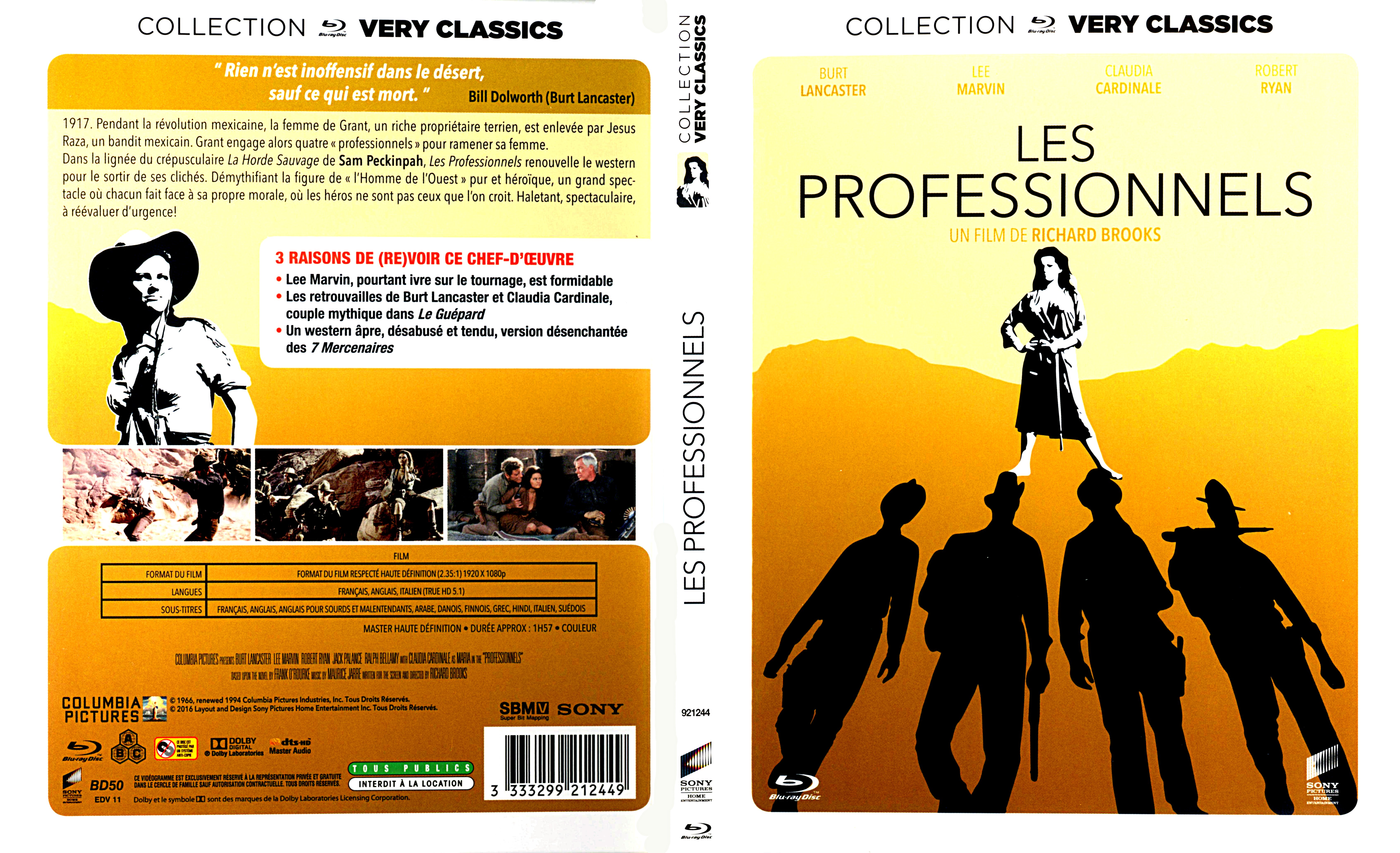 Jaquette DVD Les professionnels (1966) (BLU-RAY) v2
