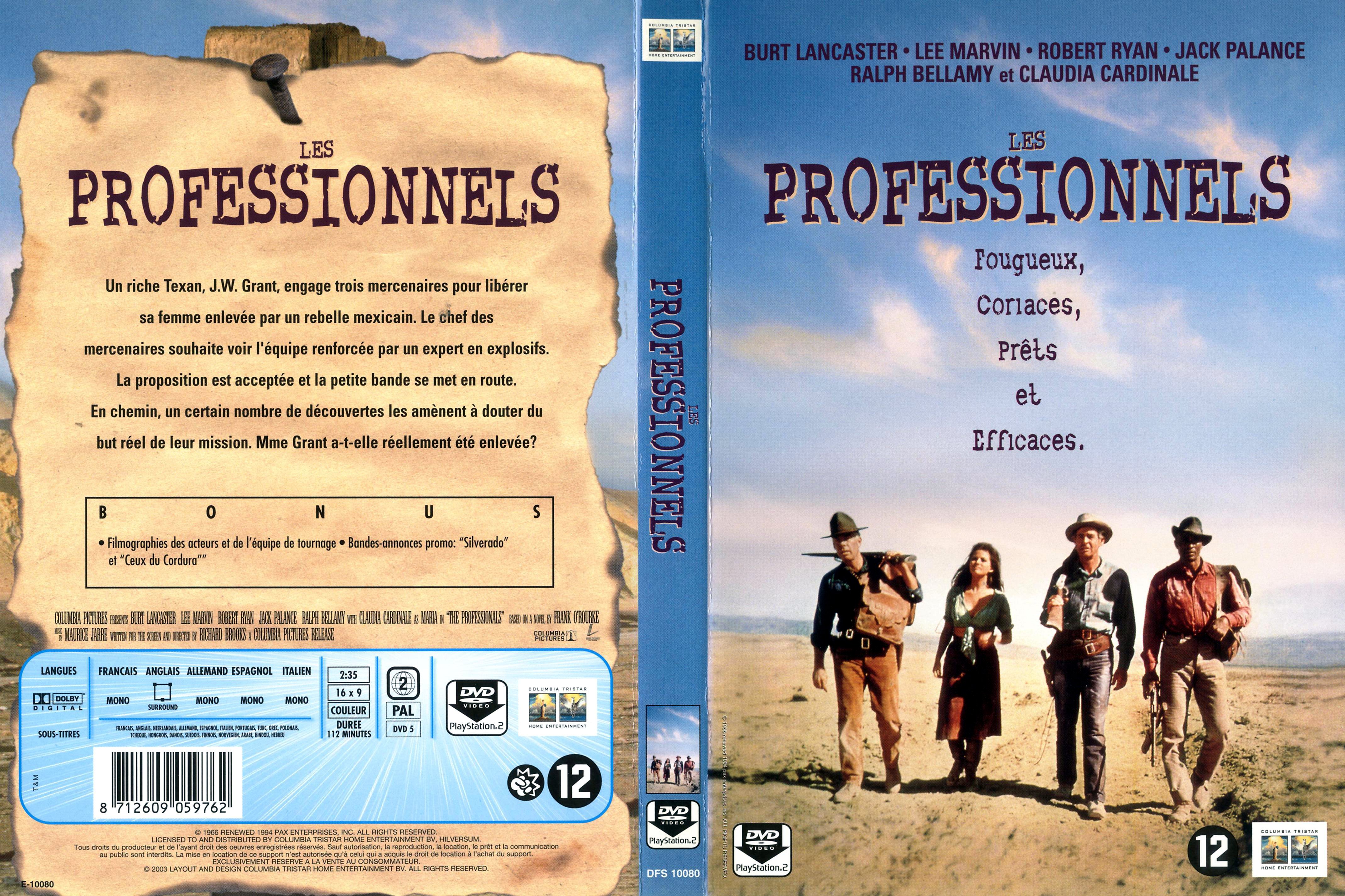 Jaquette DVD Les professionnels (1966) v3
