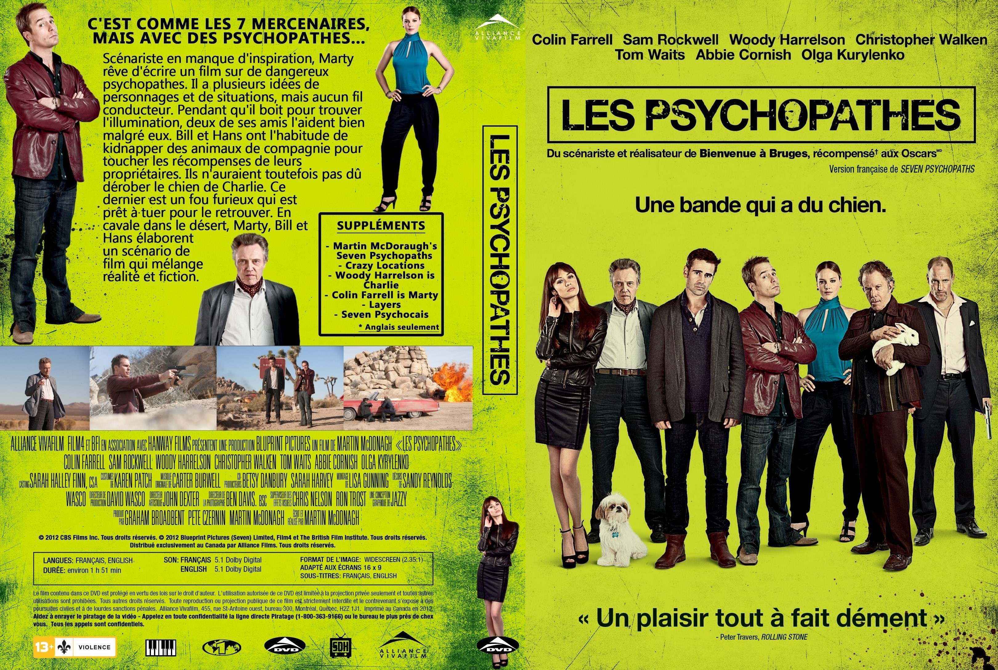 Jaquette DVD Les psychopathes (Canadienne)