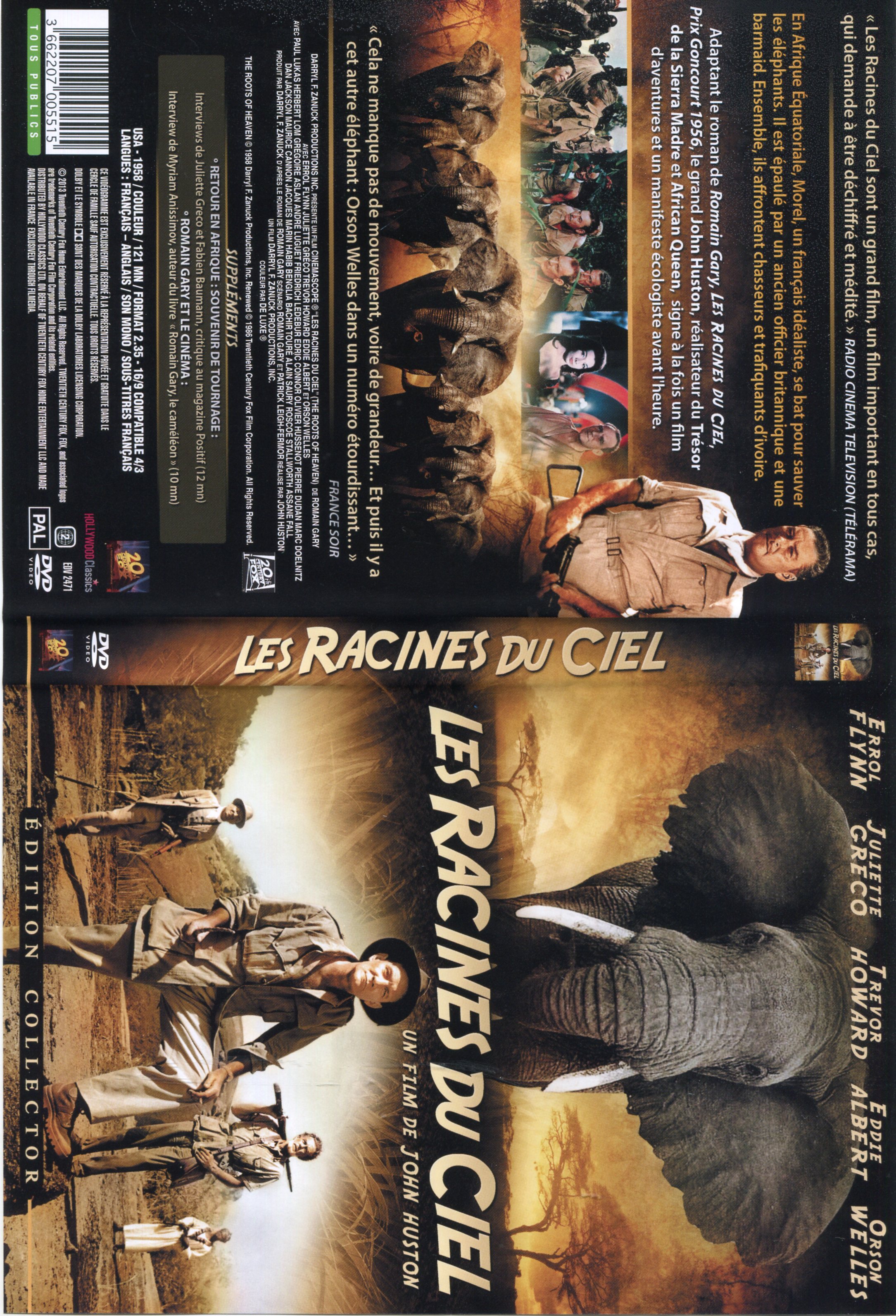 Jaquette DVD Les racines du ciel 
