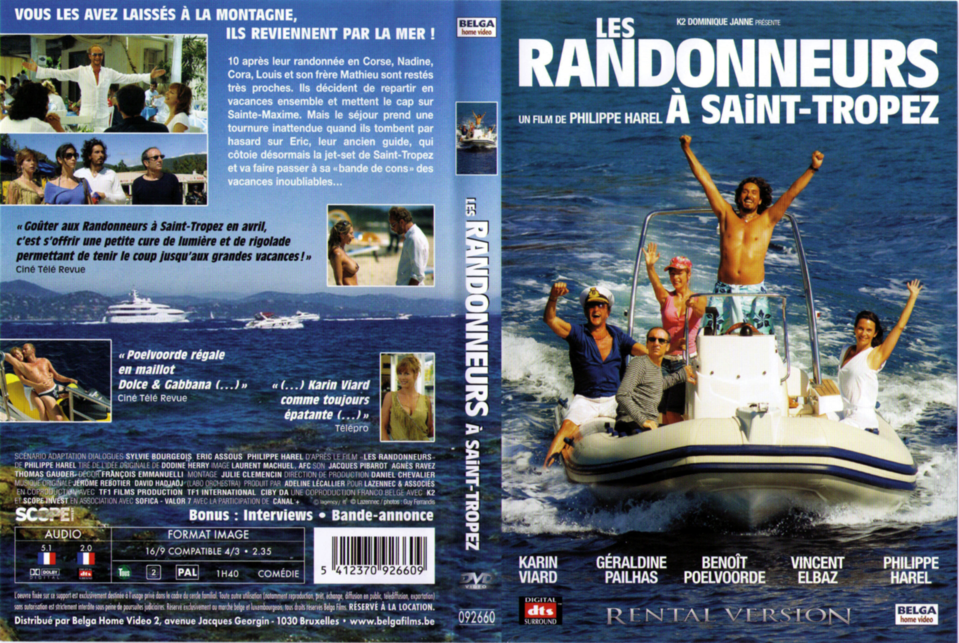 Jaquette DVD Les randonneurs  Saint-Tropez