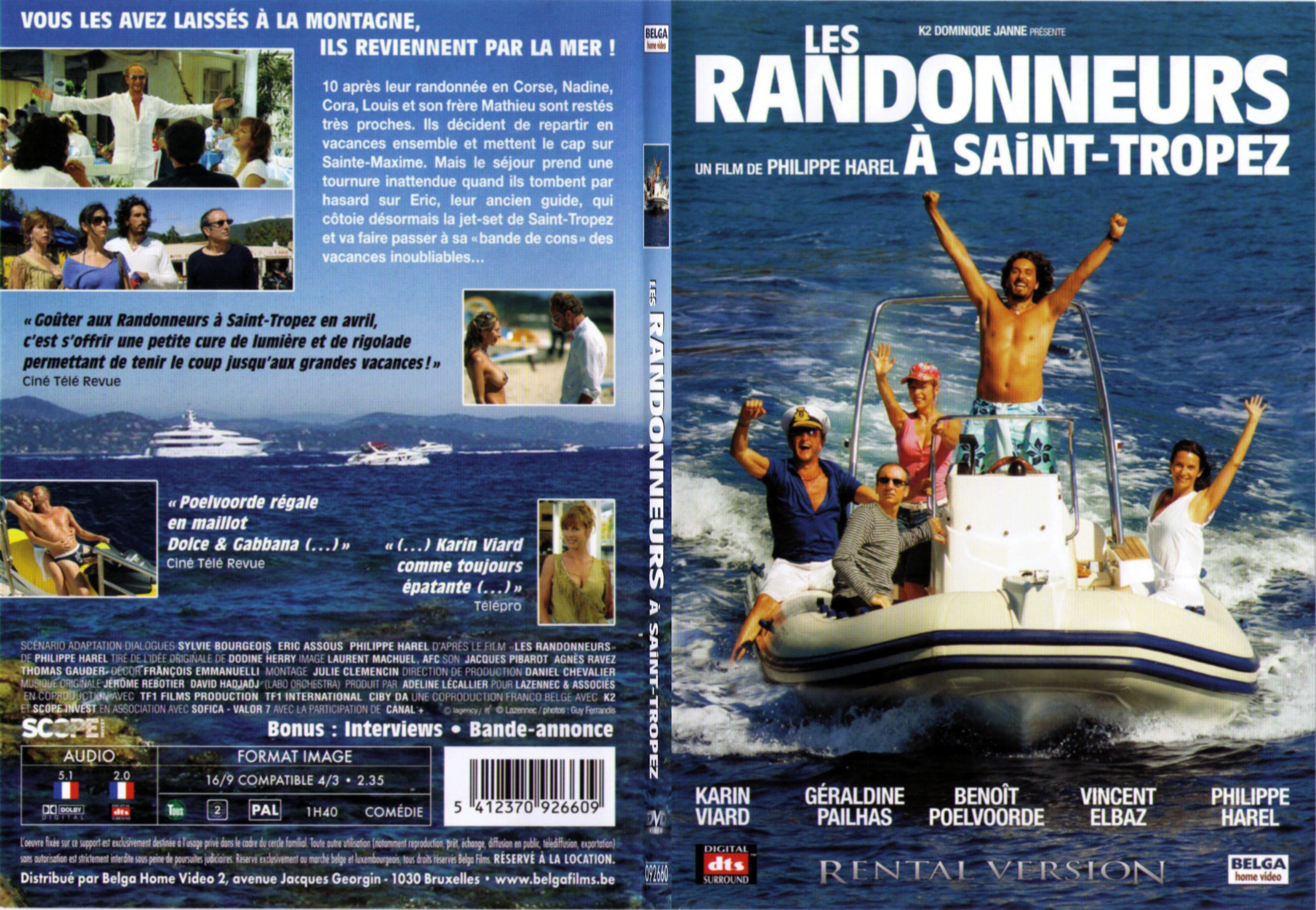 Jaquette DVD Les randonneurs  Saint-Tropez - SLIM