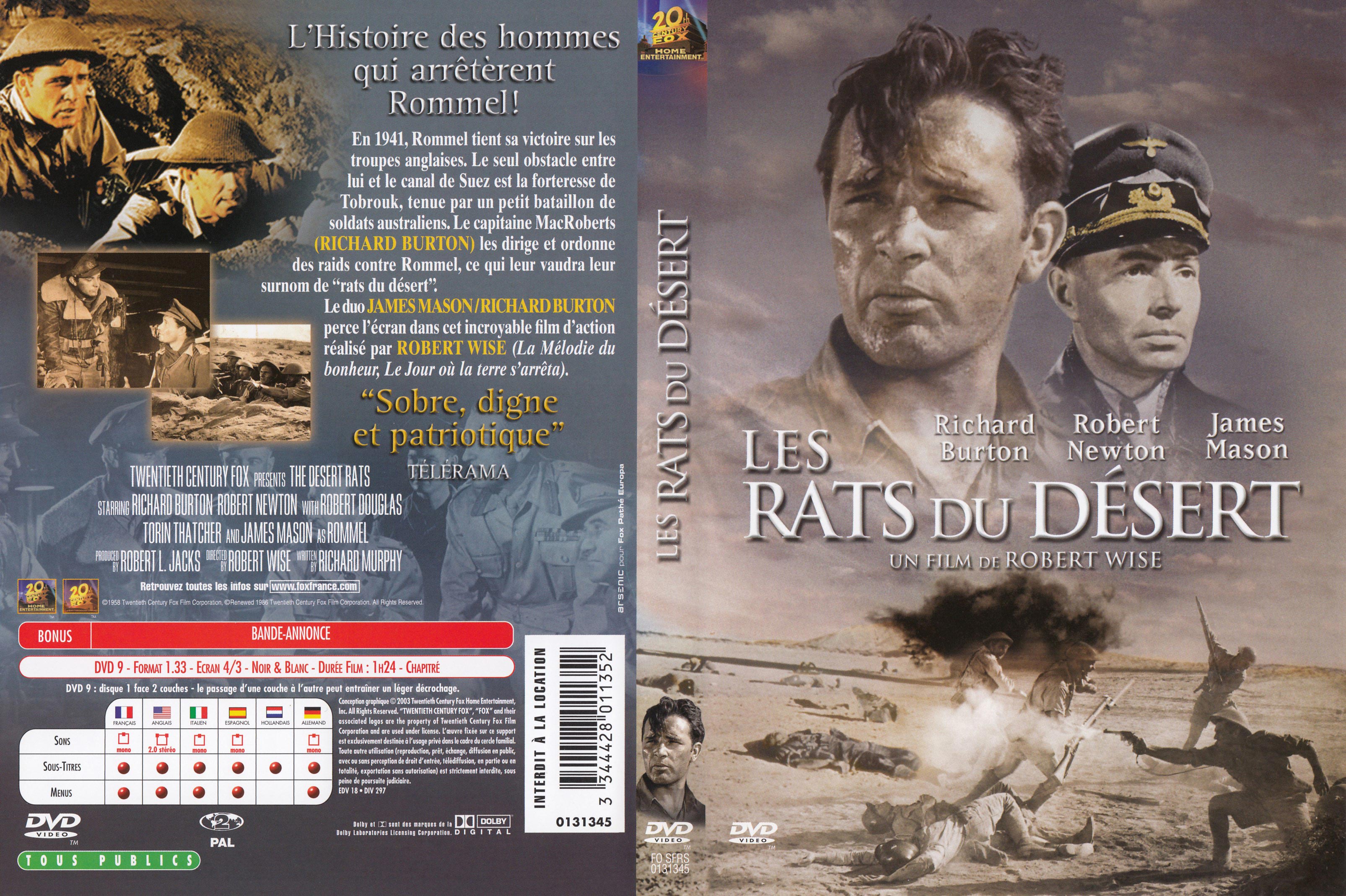 Jaquette DVD Les rats du dsert v2