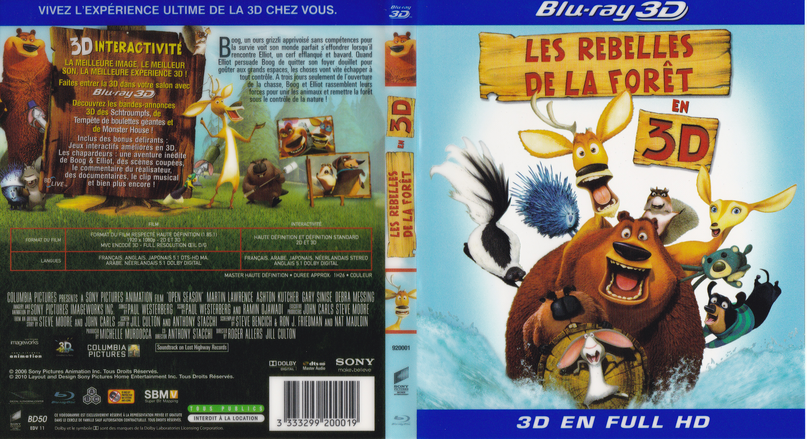 Jaquette DVD Les rebelles de la foret 3D (BLU-RAY)