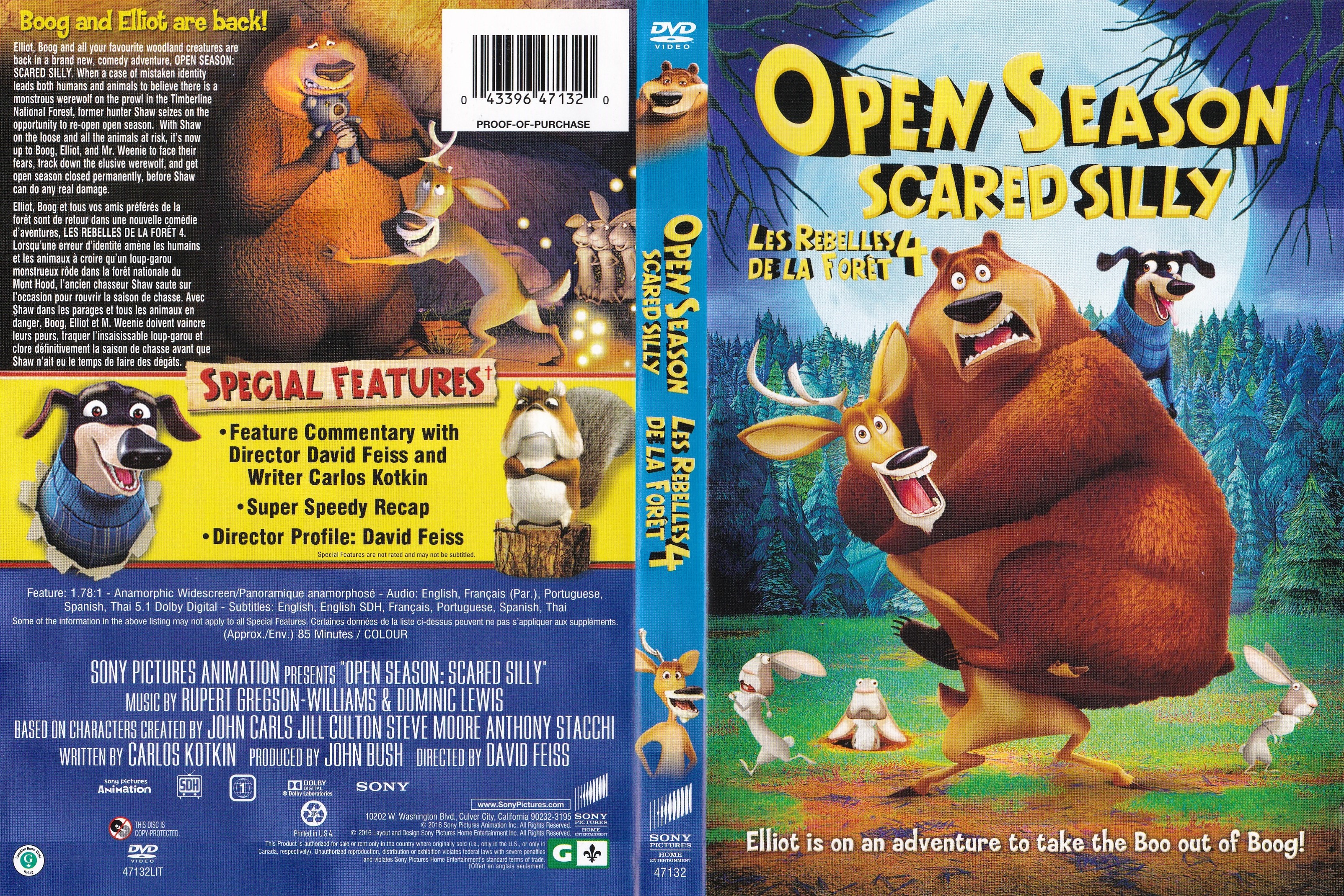 Jaquette DVD Les rebelles de la foret 4 - Open season 4 (Canadienne)