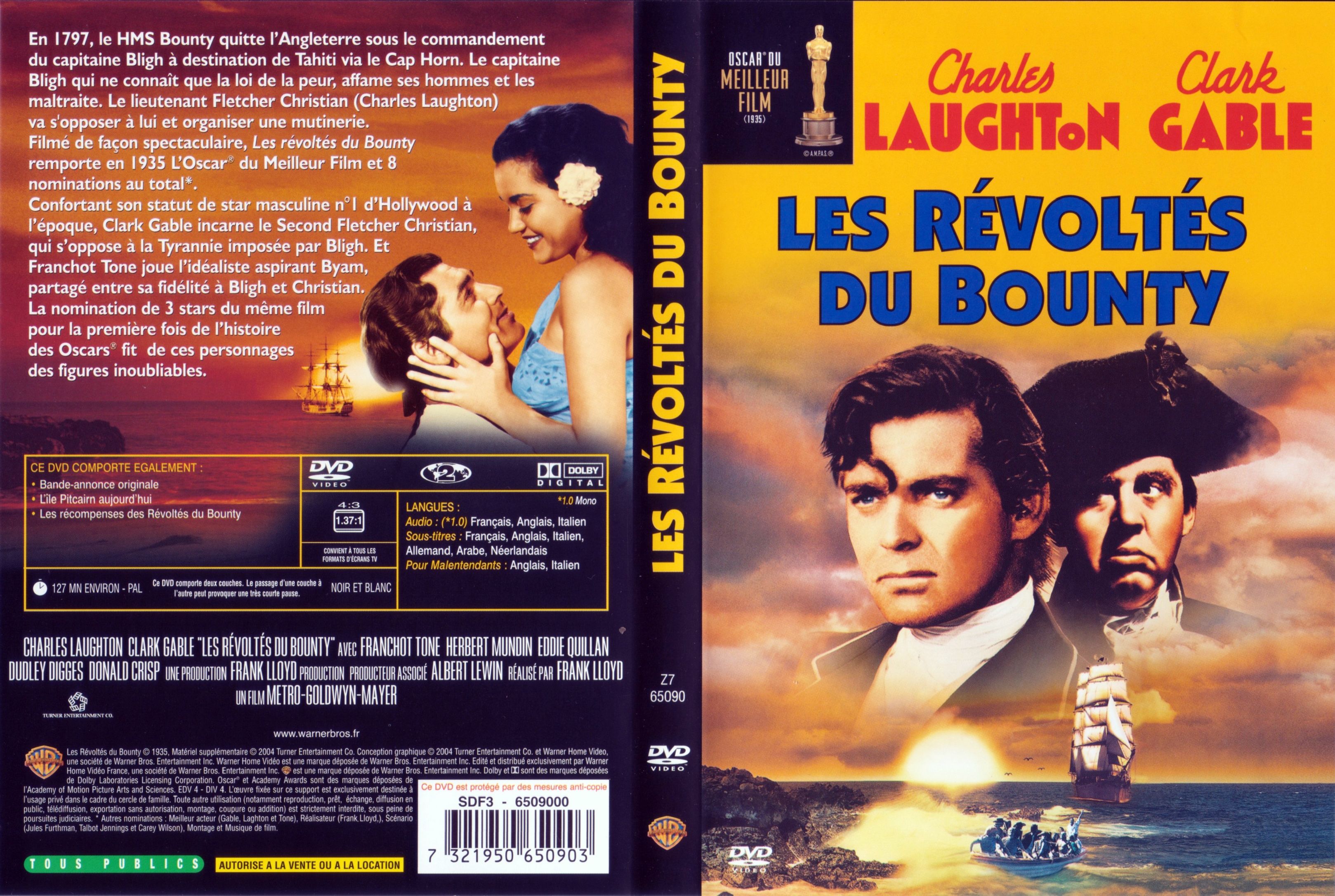 Jaquette DVD Les revoltes du bounty (1935)