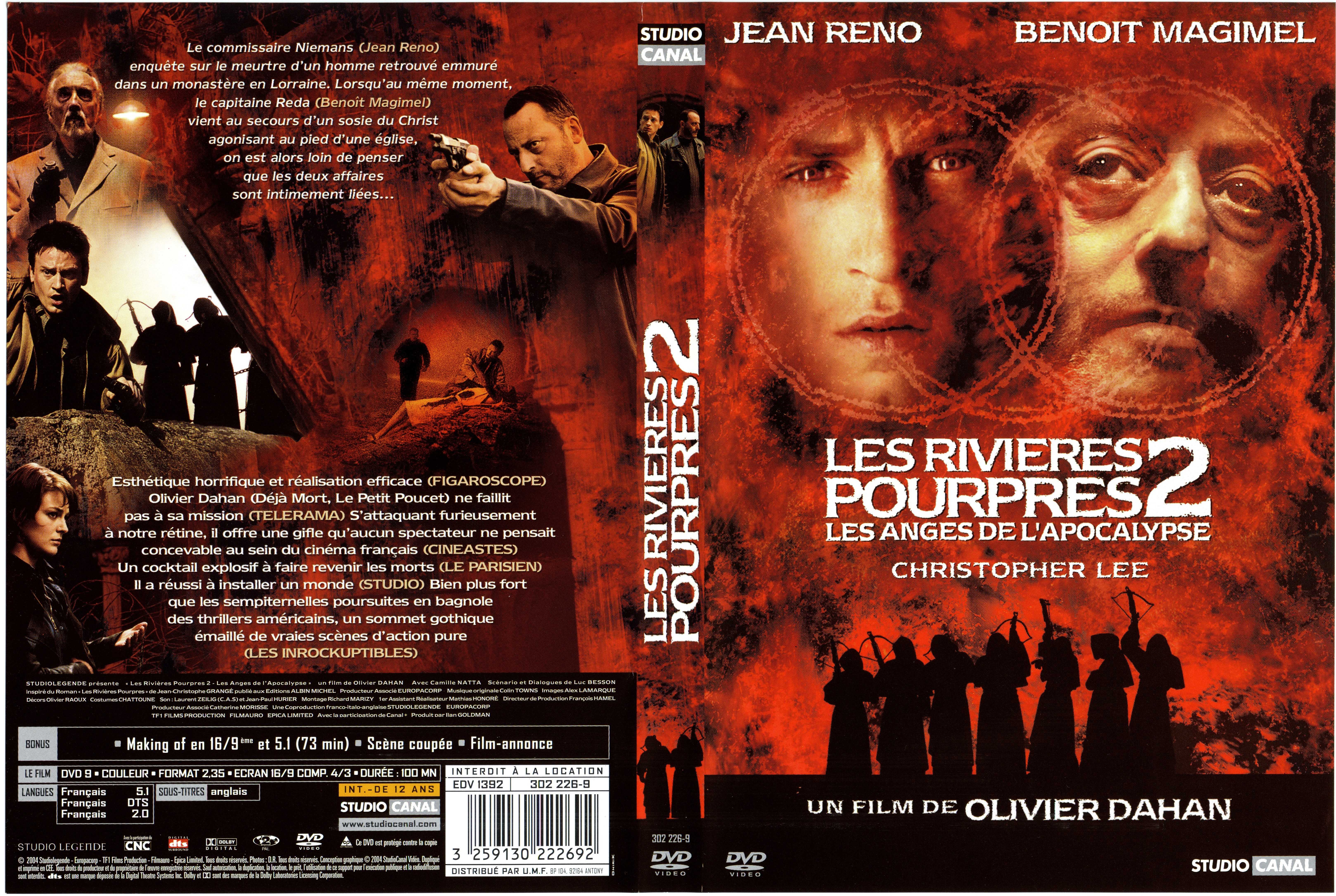 Jaquette DVD Les rivires pourpres 2 v2