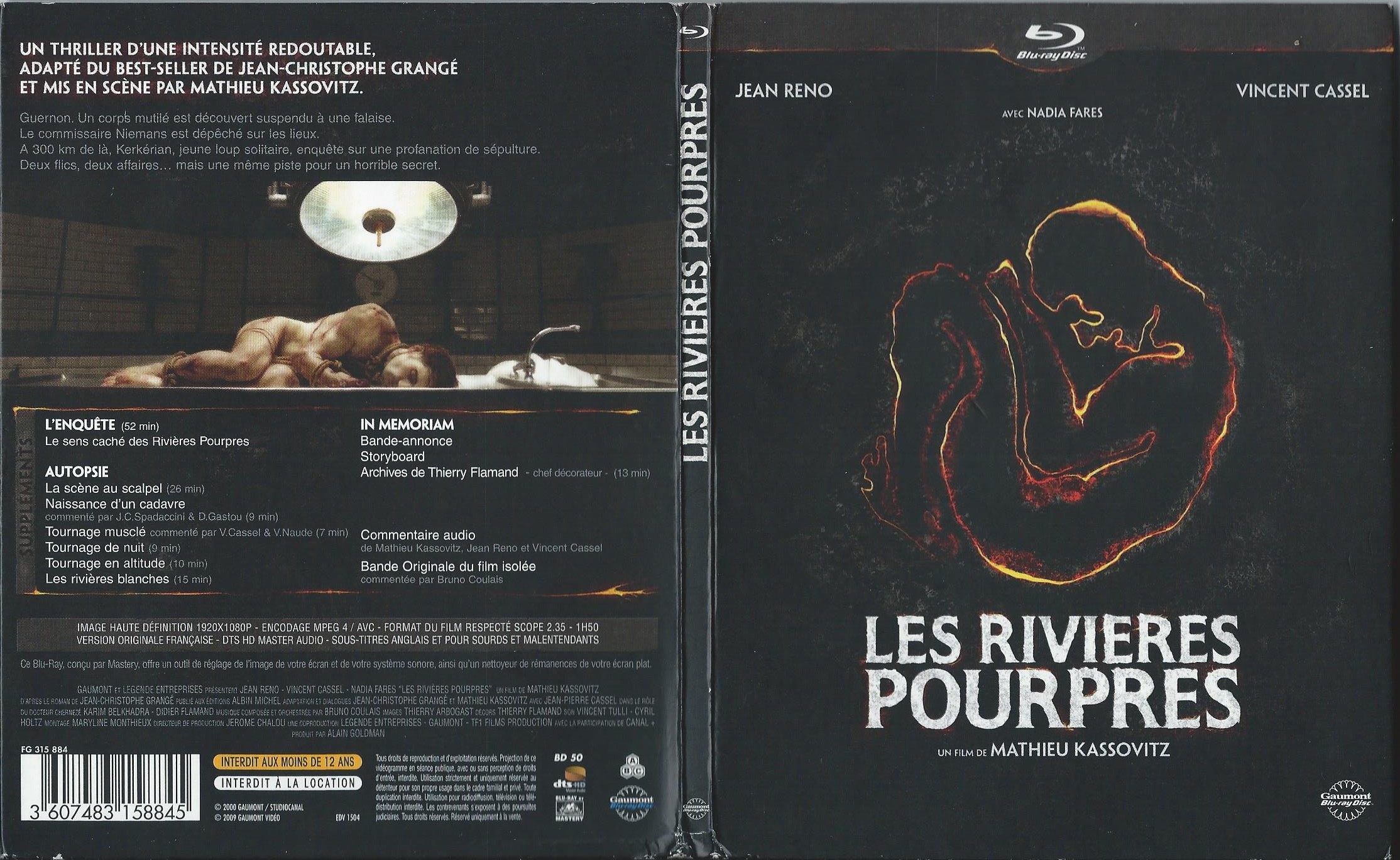 Jaquette DVD Les rivires pourpres (BLU-RAY)