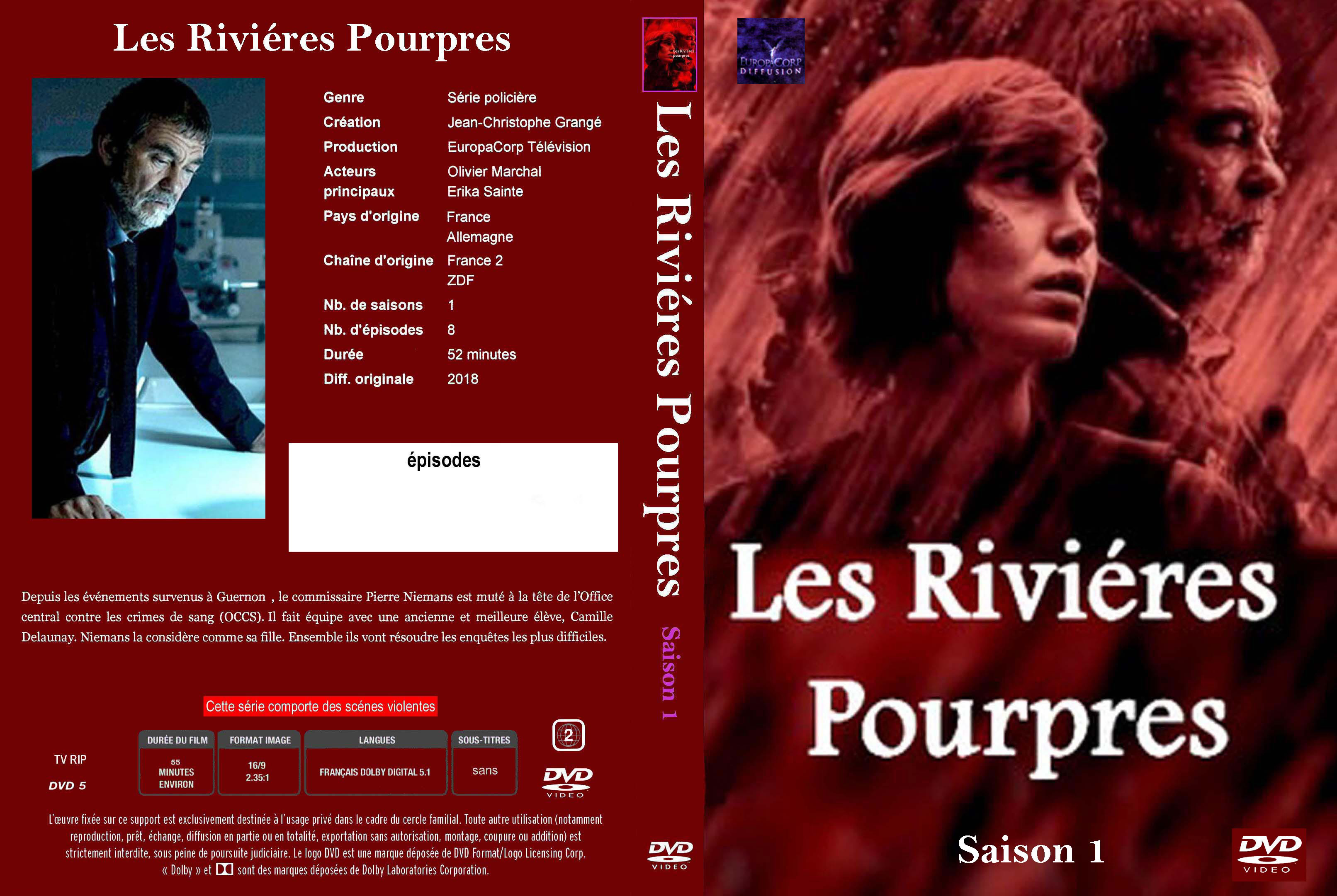 Jaquette DVD Les rivires pourpres saison 1 custom